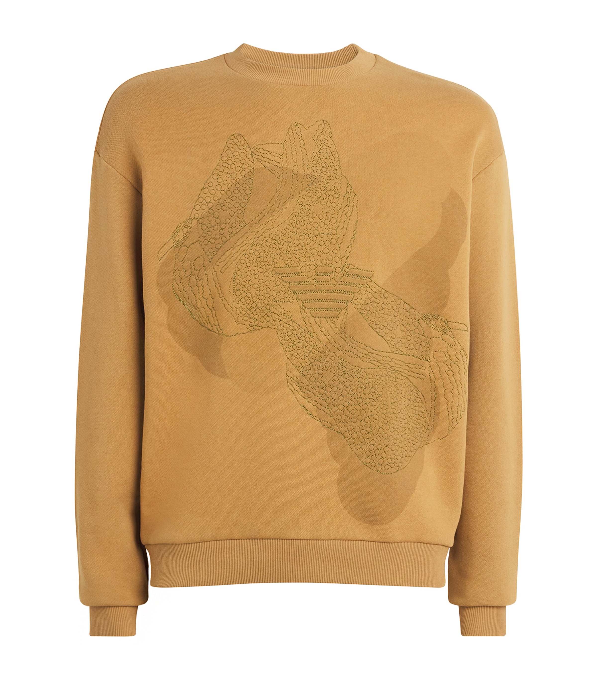 Emporio Armani Mens Cotton Embroidered Sweatshirt Image 1