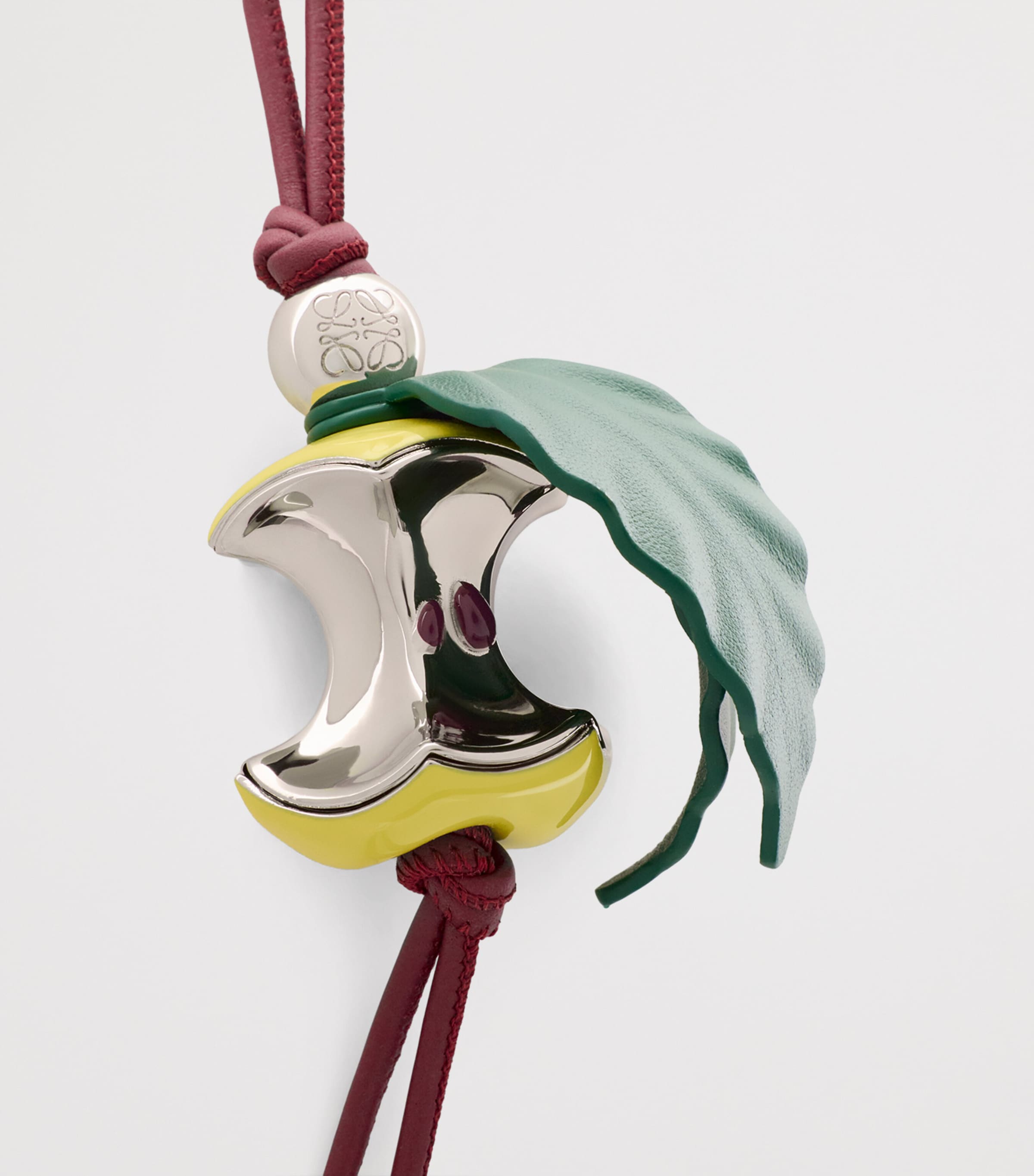 LOEWE Leather Apple Bag Charm Green/silver Image 2