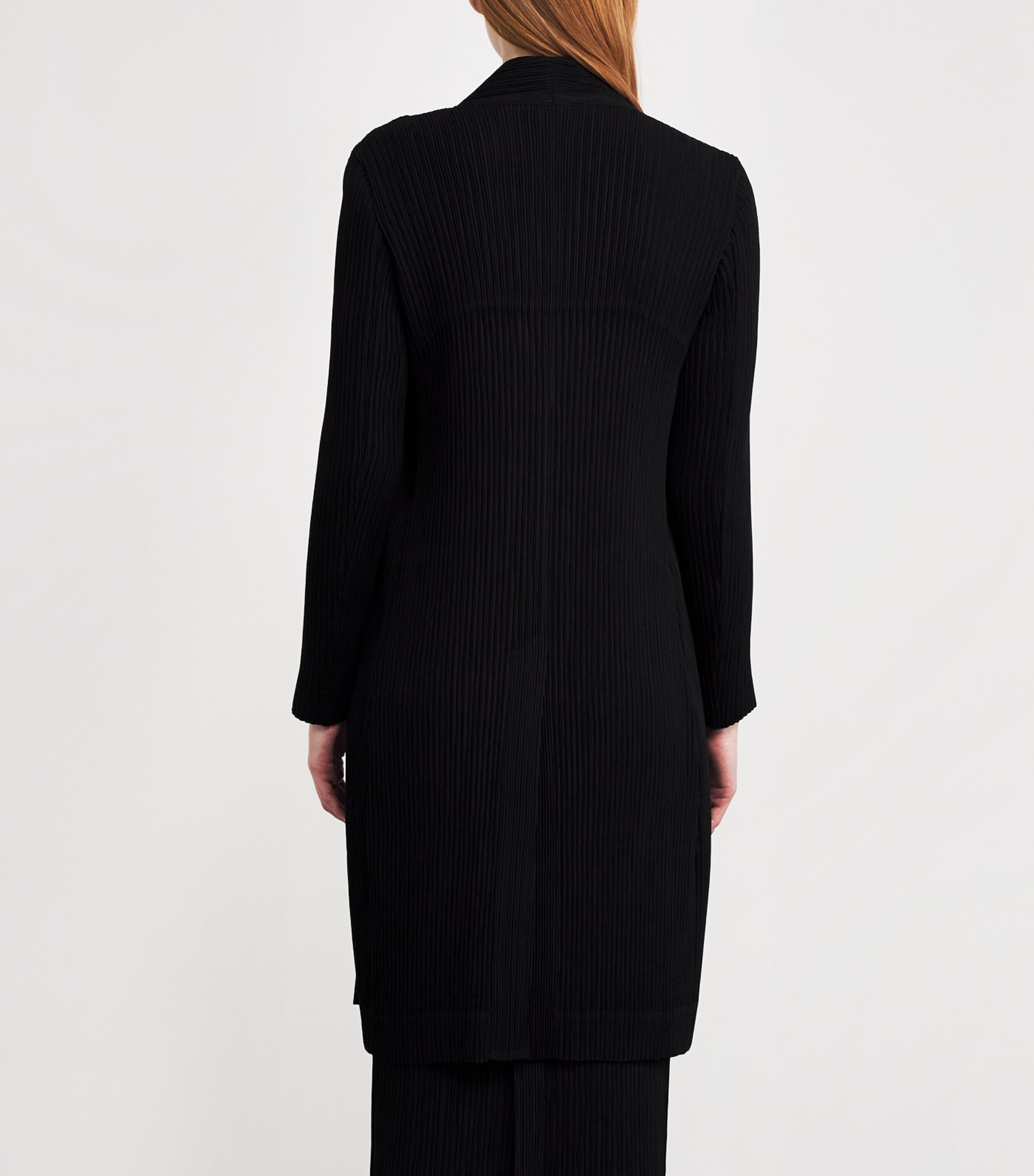 Hatching Pleats Longline Coat 15 Image 4