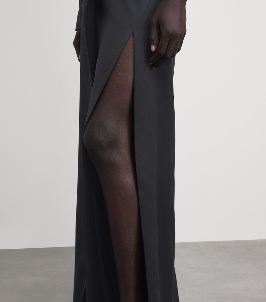 CAMILLA AND MARC Womens Virgin Wool One-Shoulder Ciran Maxi Dress Dblk Black Image 5