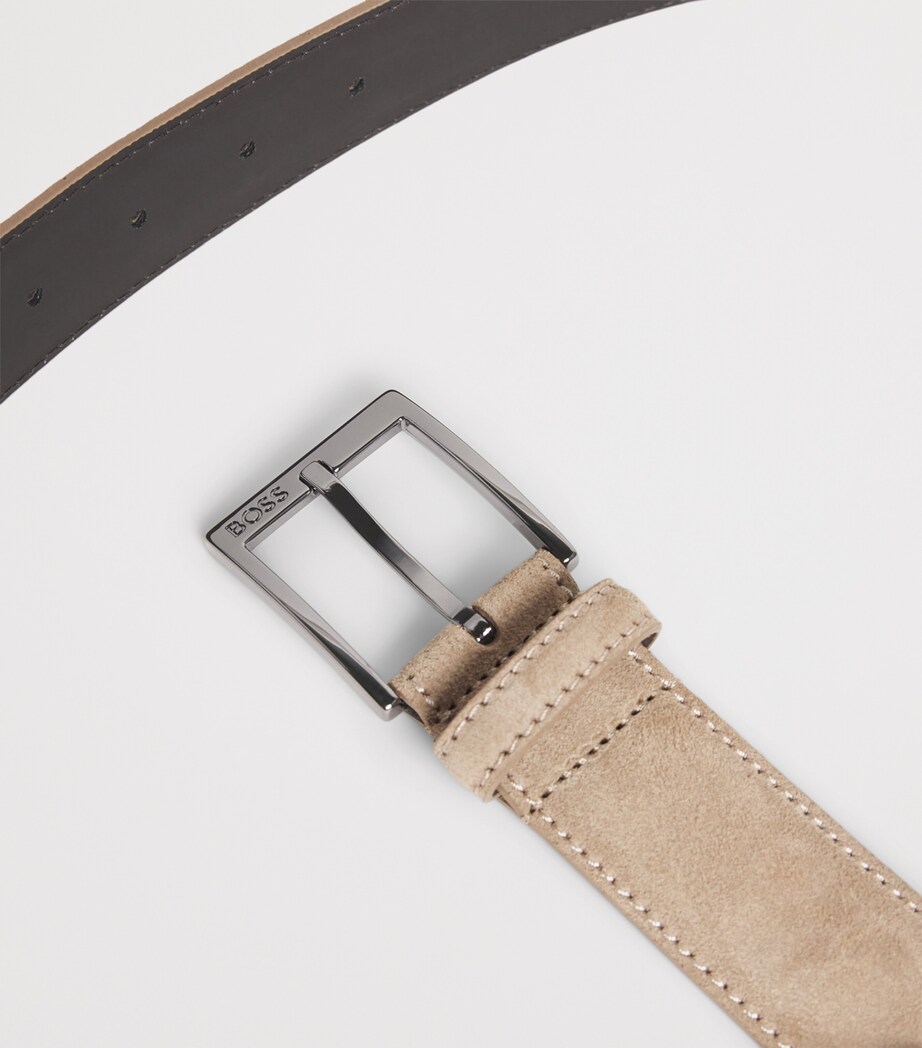 BOSS Suede Elloy Belt Medium Beige Image 5