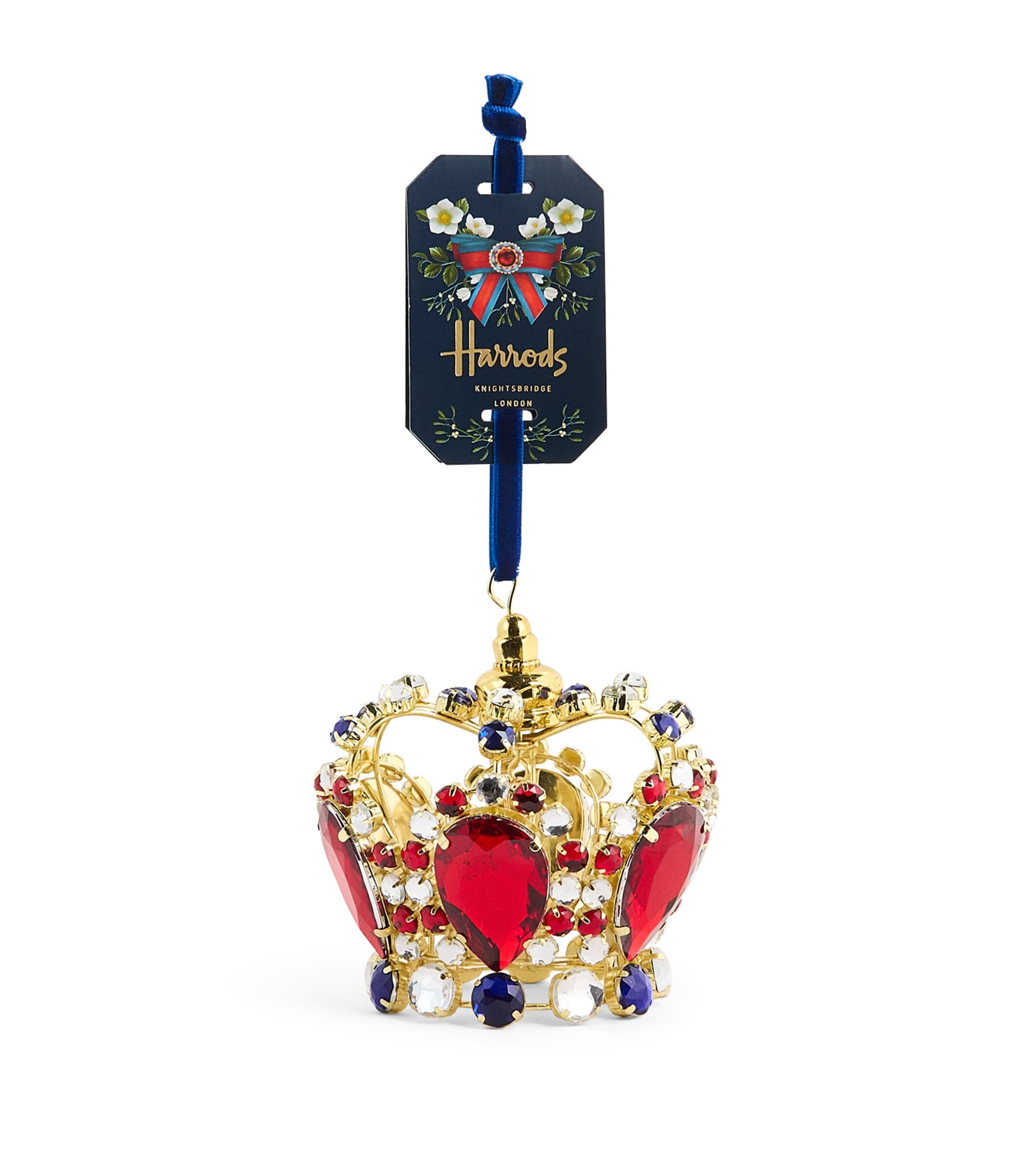 Harrods Embellished Crown Tree Decoration In Multi