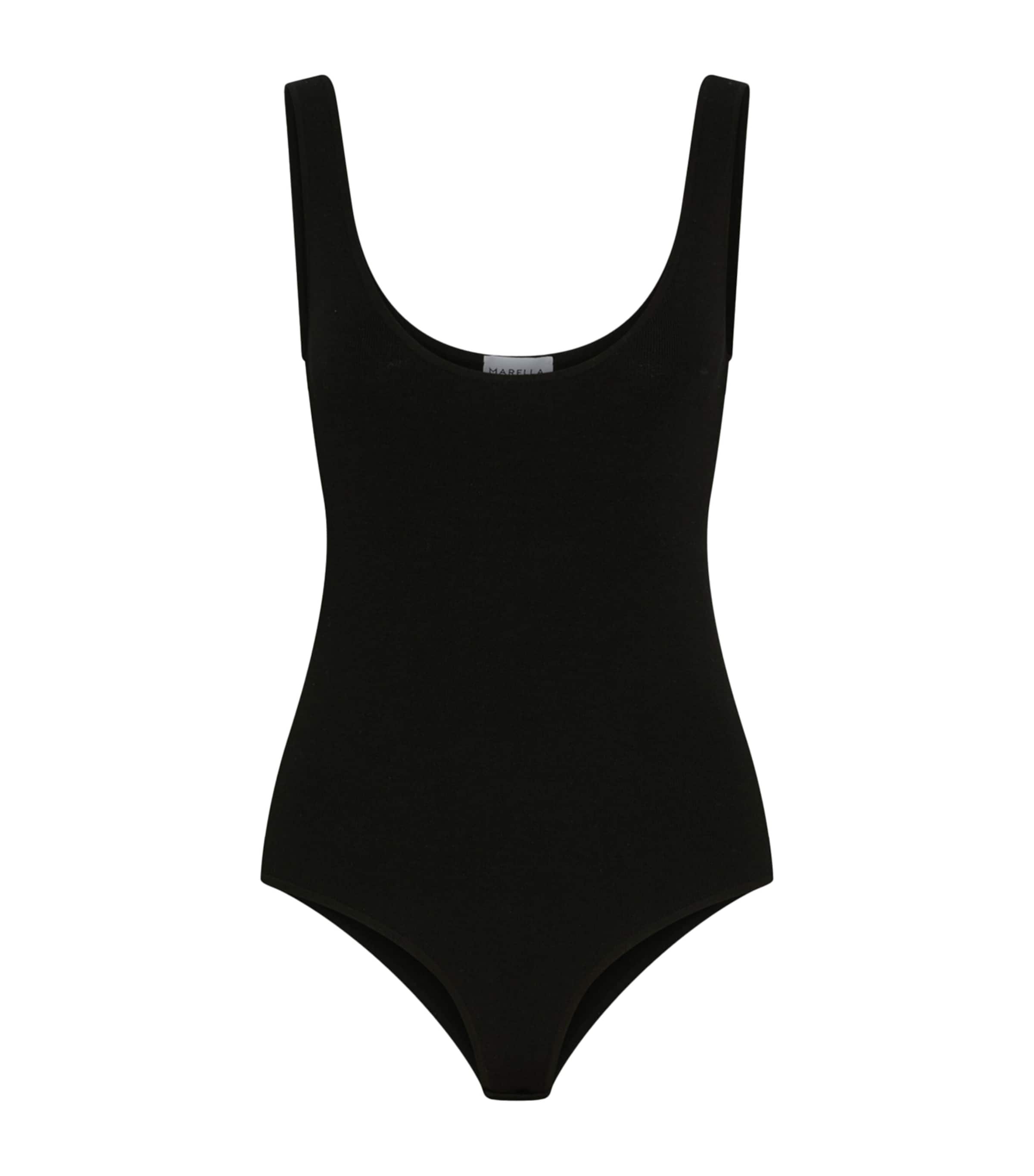 Marella Womens Slim-Fit Bodysuit Black Image 1