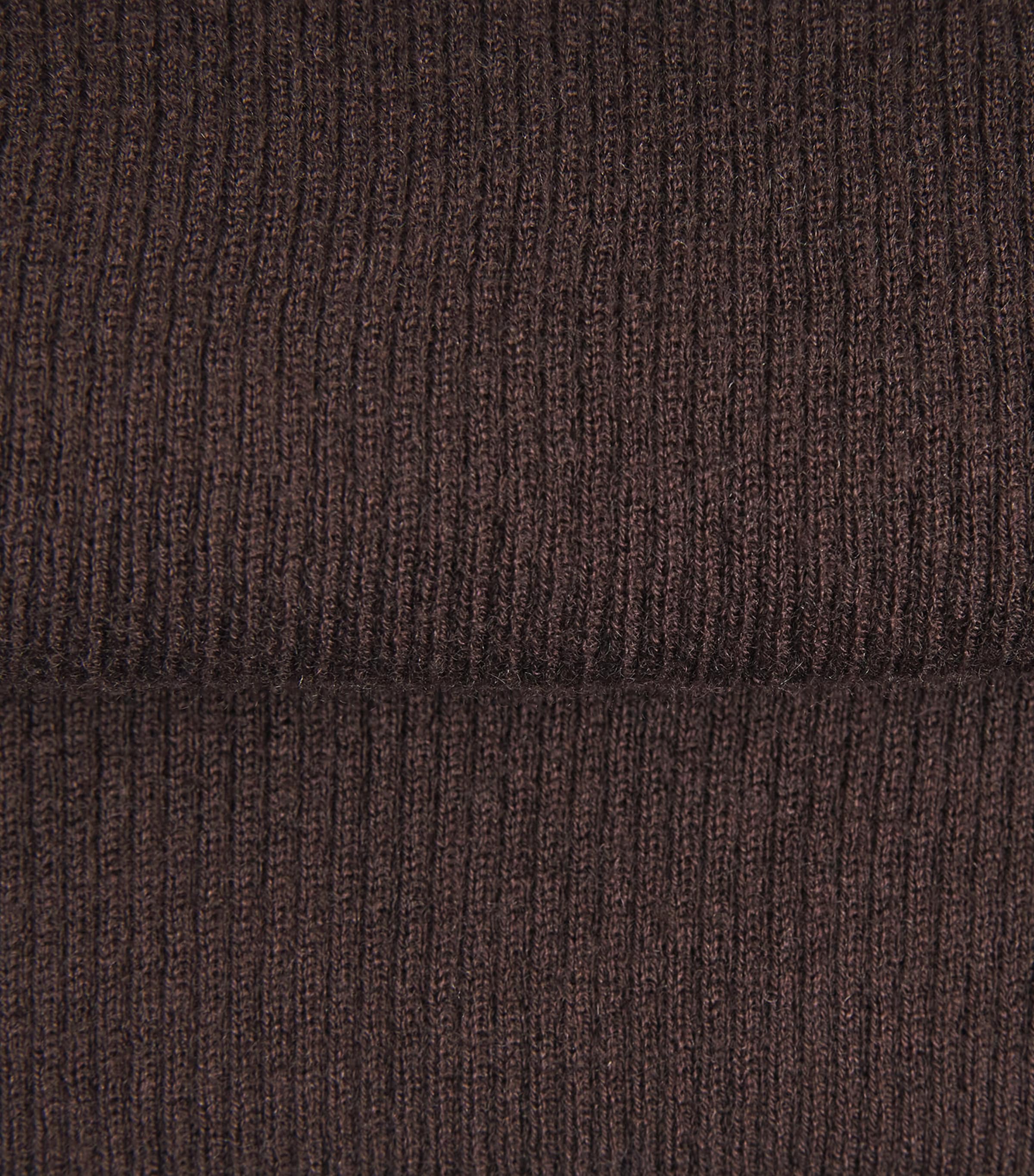 Maje Womens Wool-Silk Crew-Neck Sweater Dark Brown Image 6