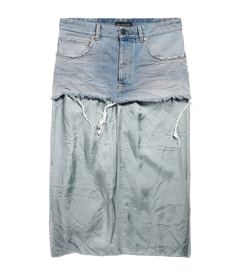 Ripped Off Denim Midi Skirt 4200 Image 1