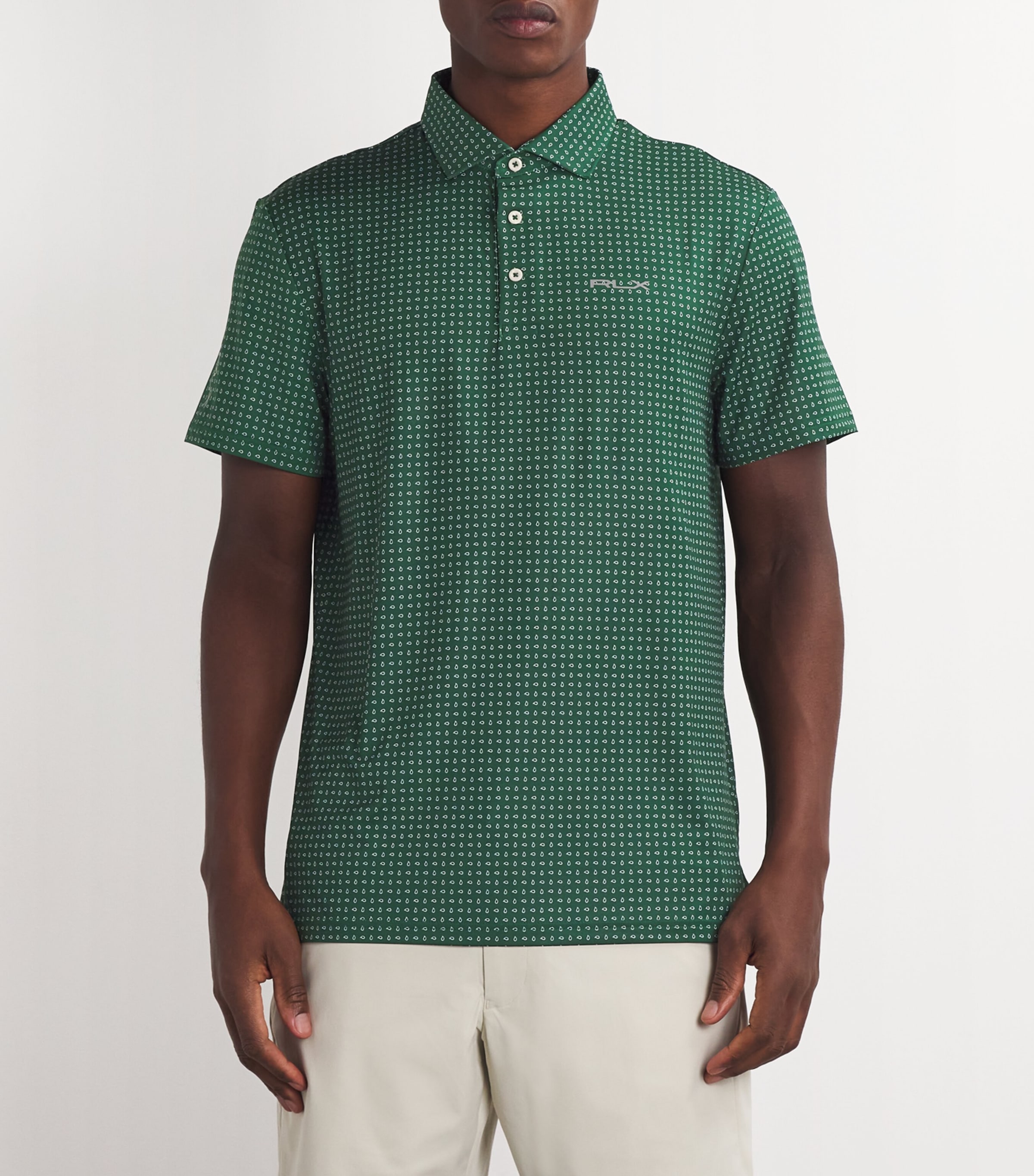 RLX Ralph Lauren Paisley Print Performance Polo Shirt Harrods UK