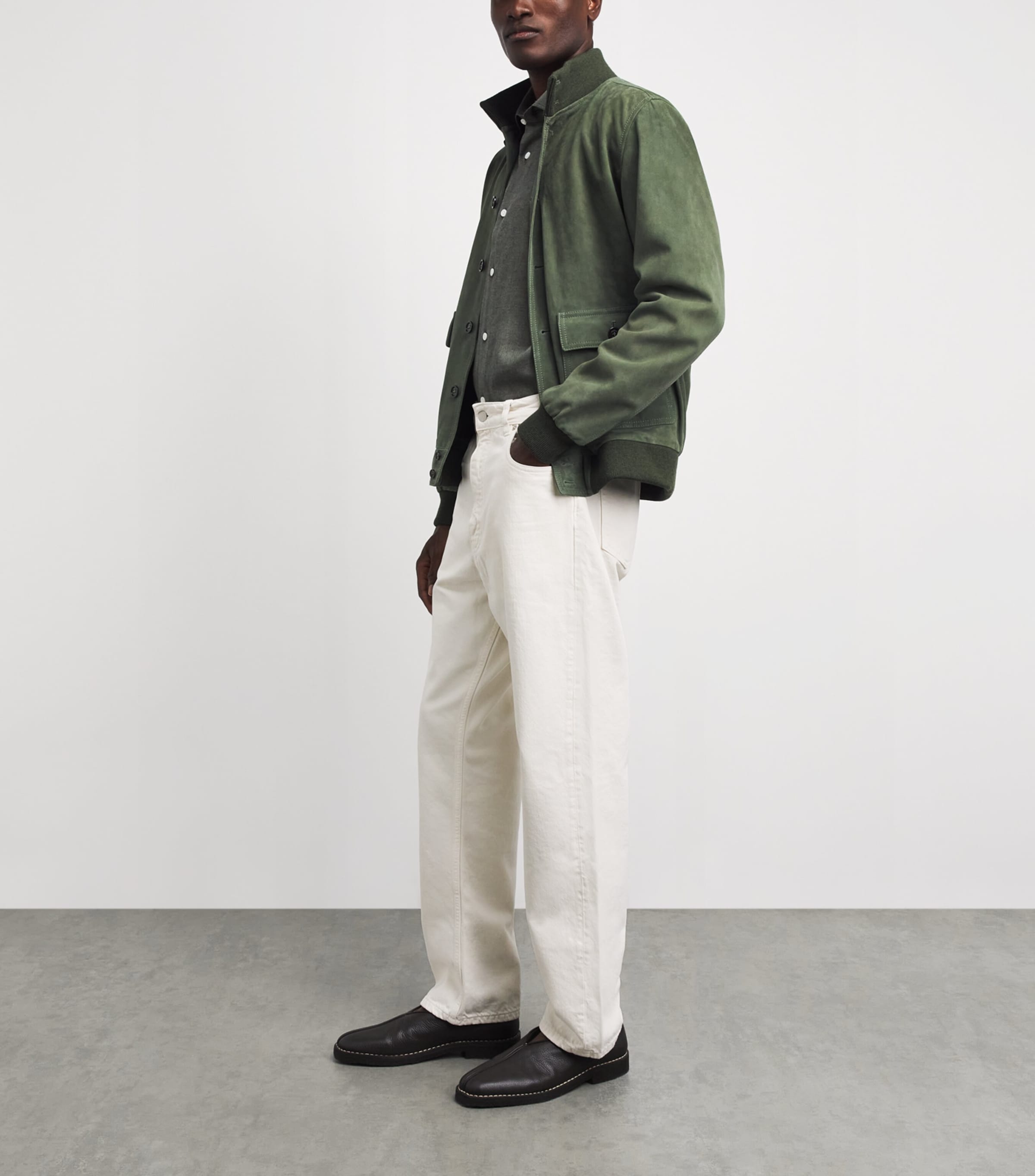 Valstar Mens Valstarino Suede Jacket Basil Image 2