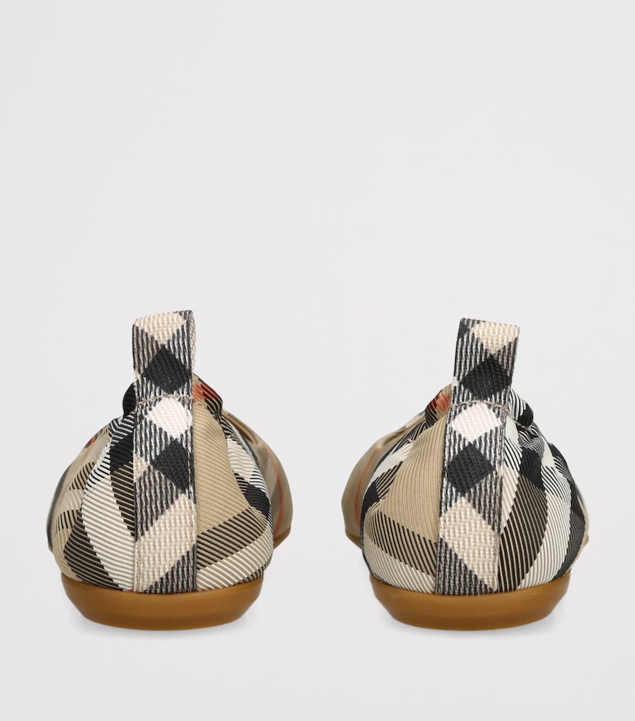 Check Ballet Flats BEIGE COMB Image 2