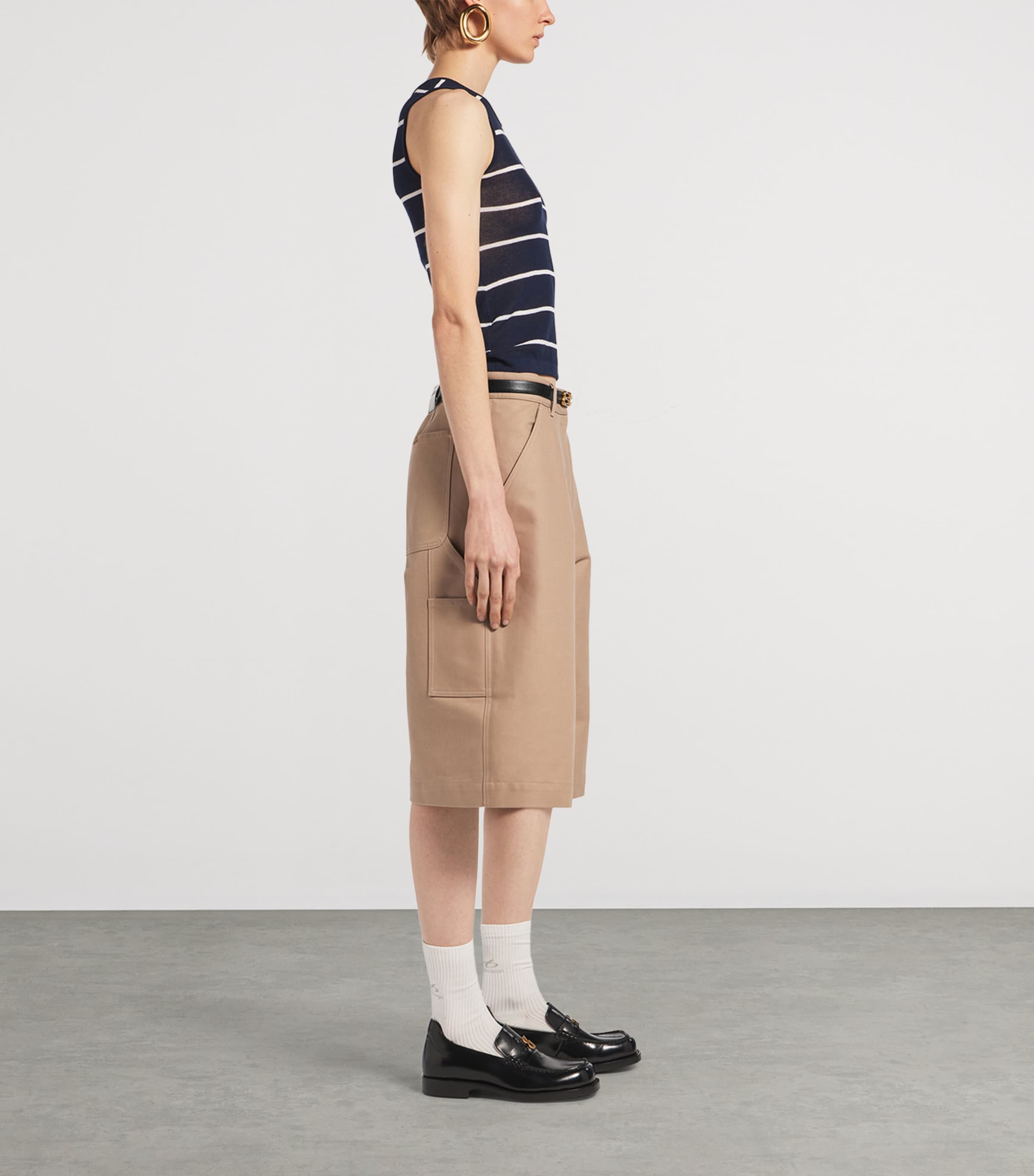 Balenciaga Womens Striped Tank Top Image 4