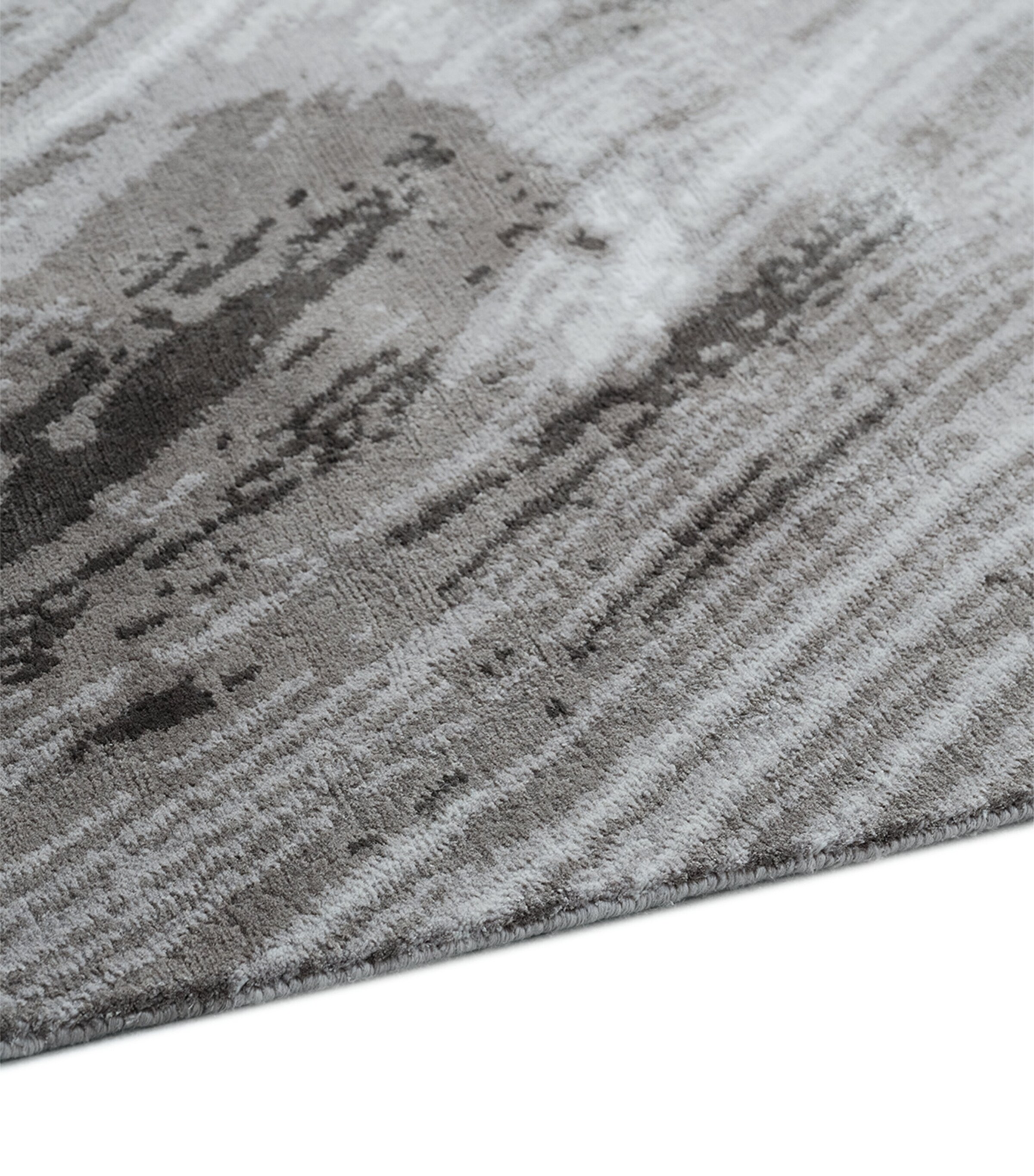 x David Rockwell Wool-Silk Falls Graphite Rug (3.05m x 2.44m) GREY Image 3