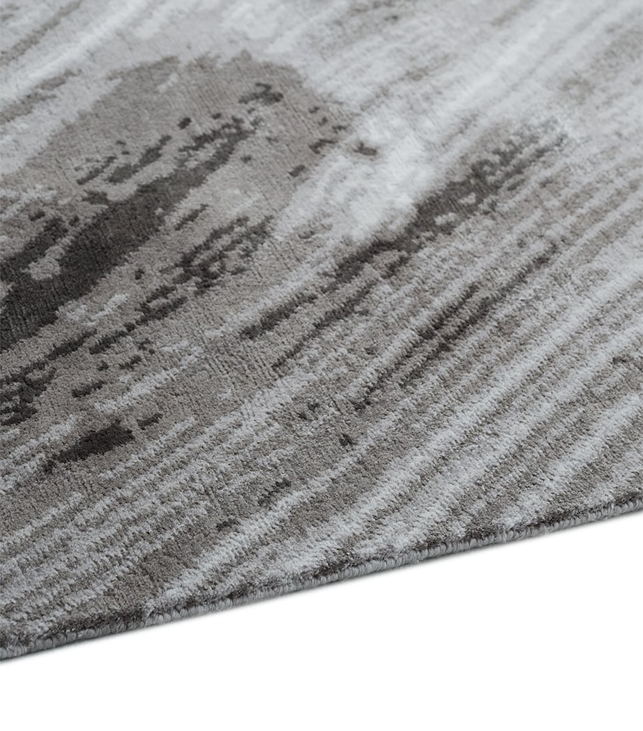 x David Rockwell Wool-Silk Falls Graphite Rug (3.05m x 2.44m) GREY Image 3