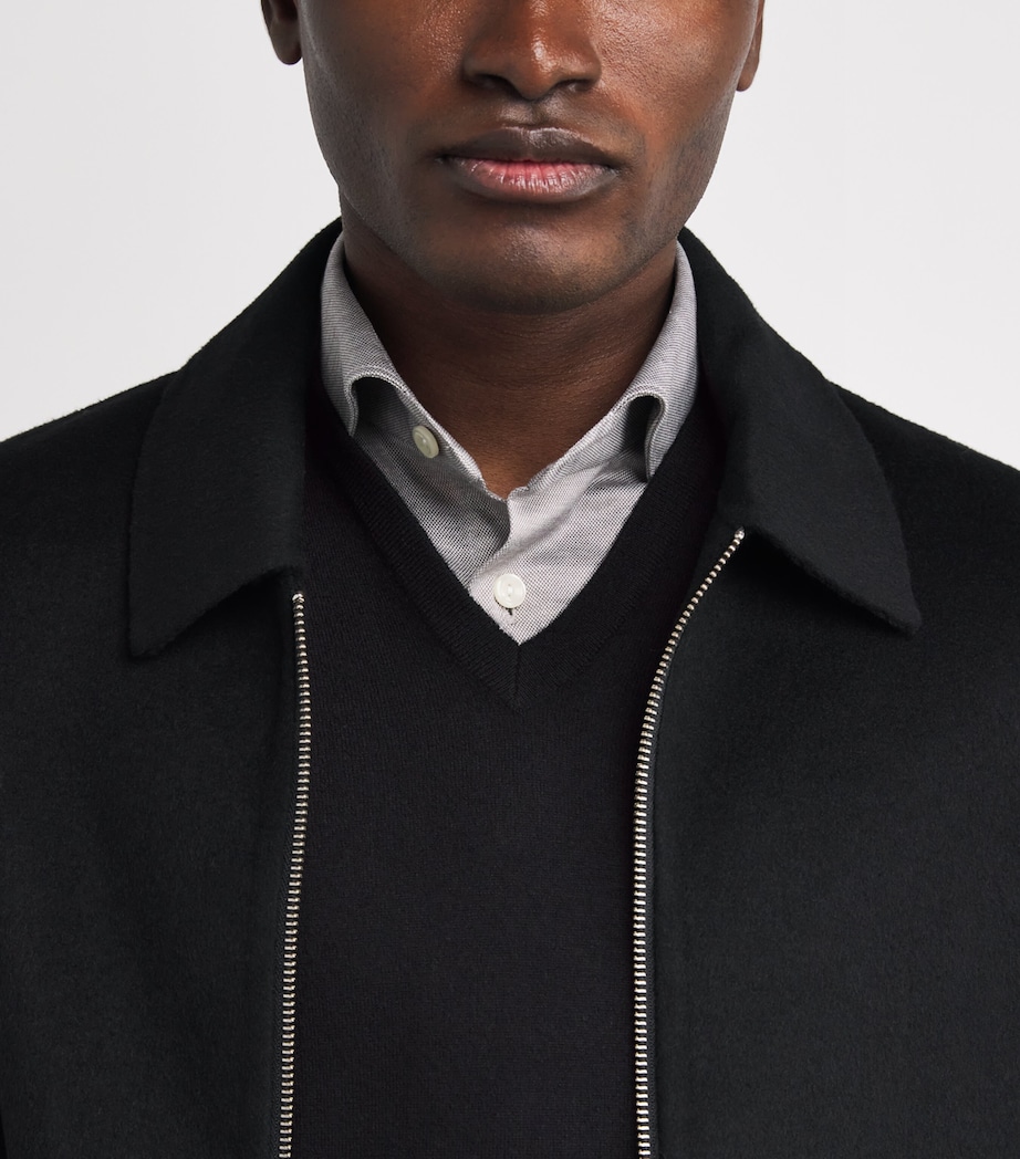 Cashmere V-Neck Sweater BLACK Image 6