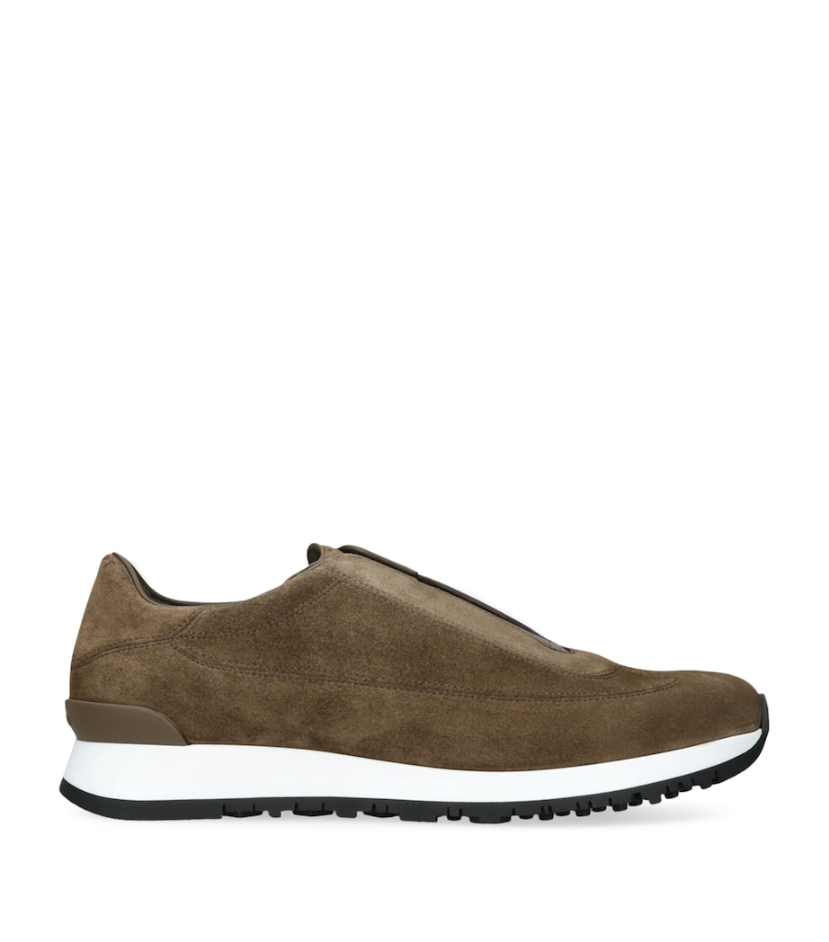 John Lobb Suede Lift Runner Sneakers Green Image 1