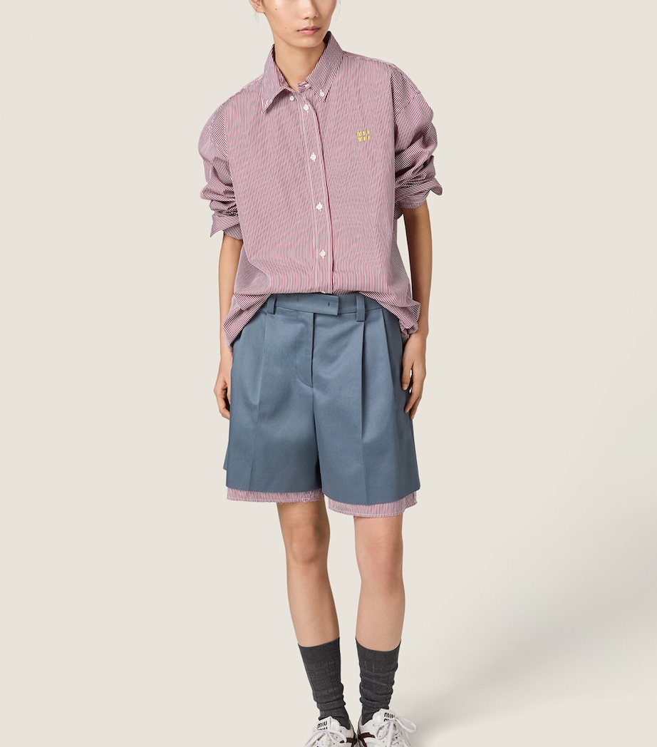 Miu Miu Womens Cotton Stripe Shirt Image 2