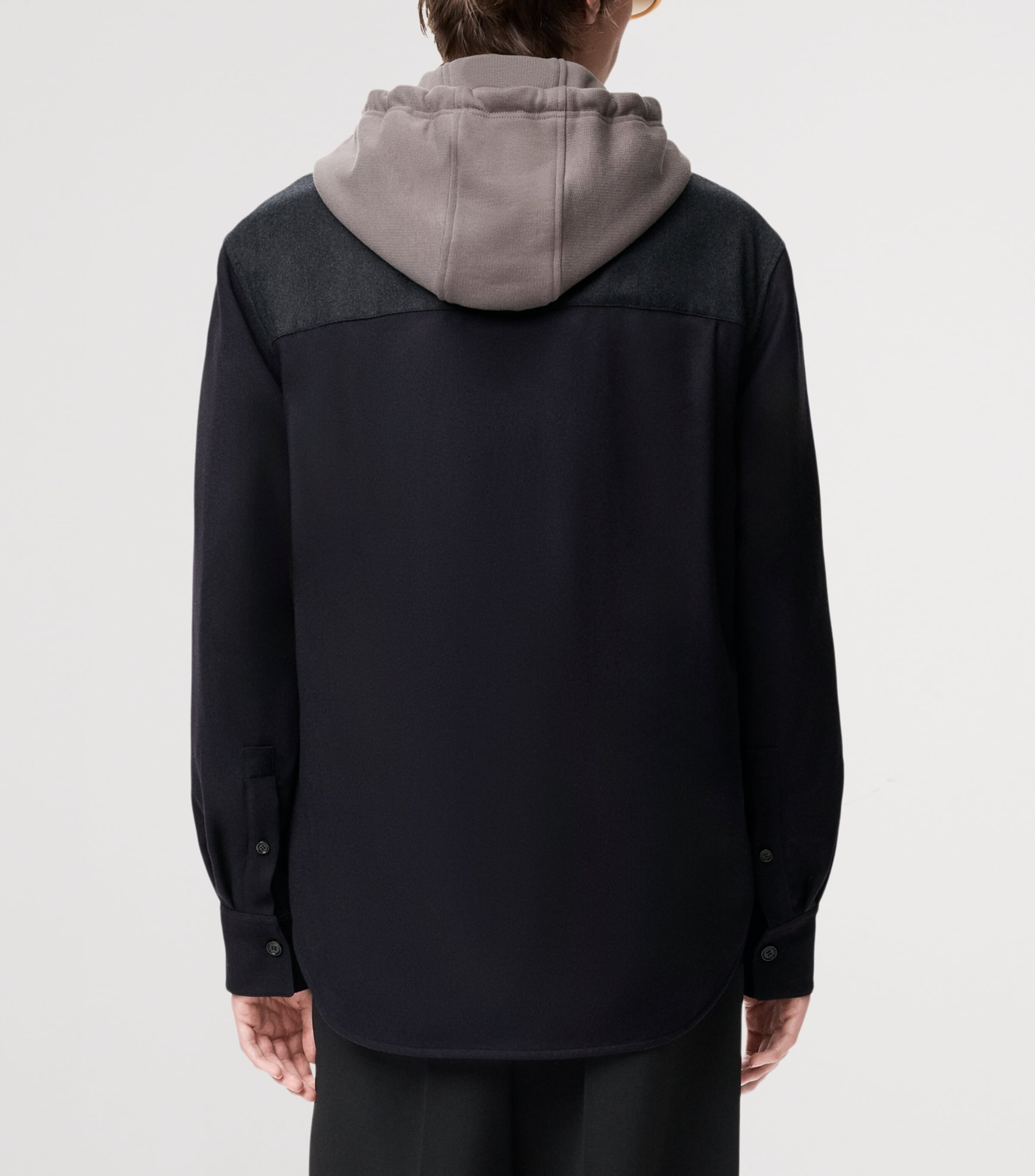 Wool-Blend Hybrid Blazer NAVY/GREY Image 4