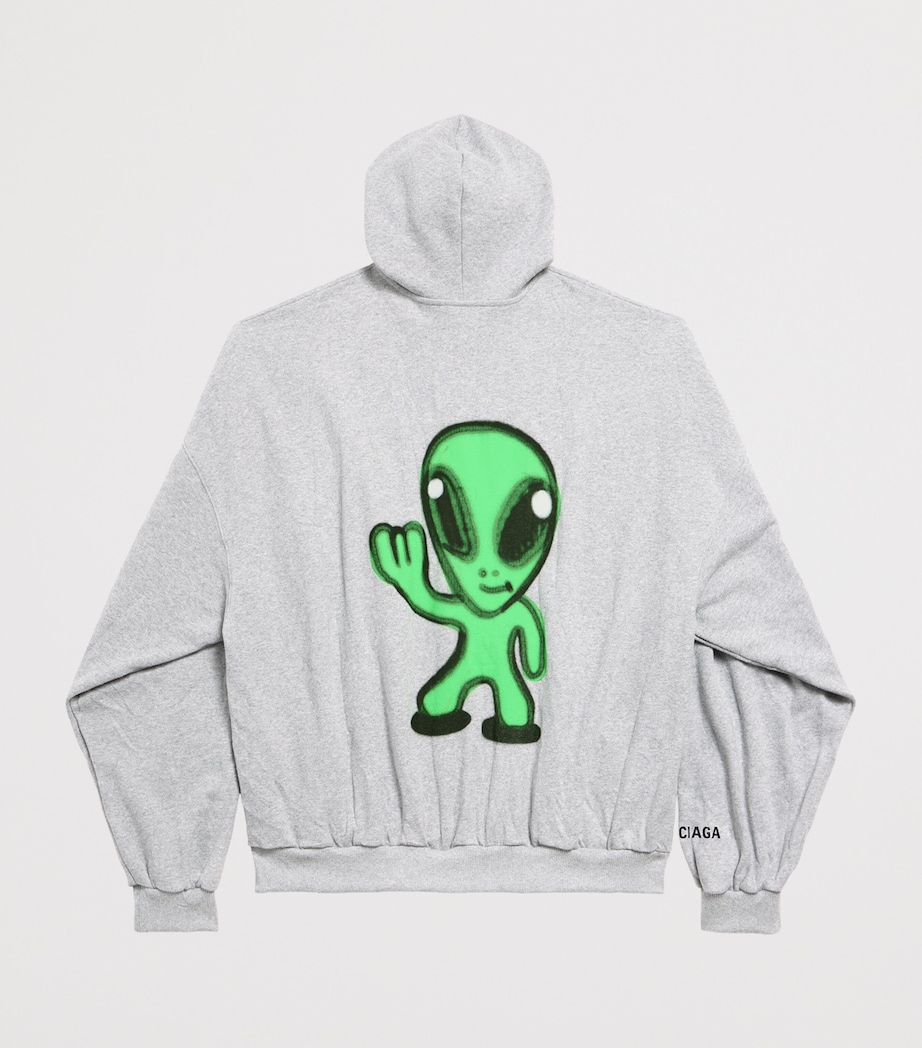 Oversized Cotton Alien Hoodie 1300 Image 3