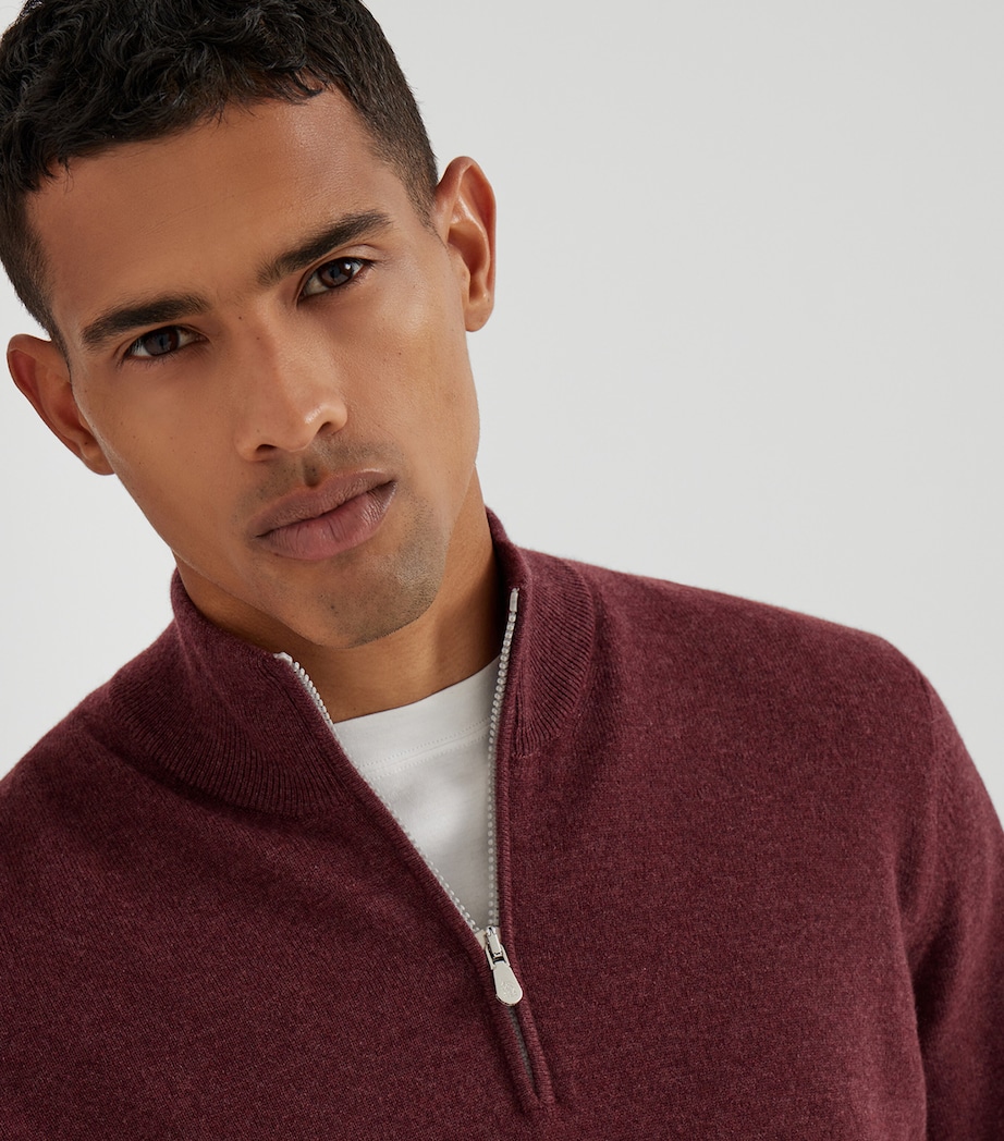 Cashmere Quarter-Zip Sweater CEG54 Image 6