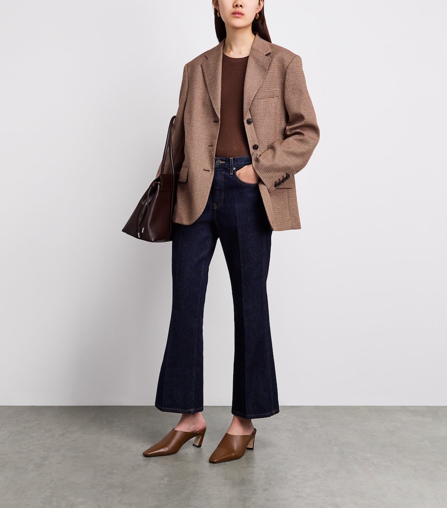 ME+EM Womens Merino Wool-Cashmere Barely There Sweater Vest Pecan Brown Image 2