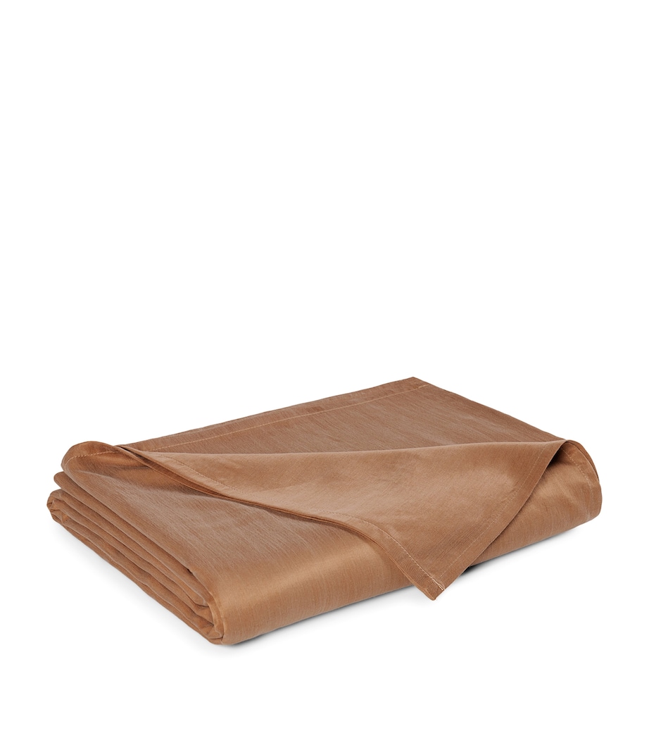 Alya Frame Super King Flat Sheet (270cm x 310cm) CARAMEL Image 1