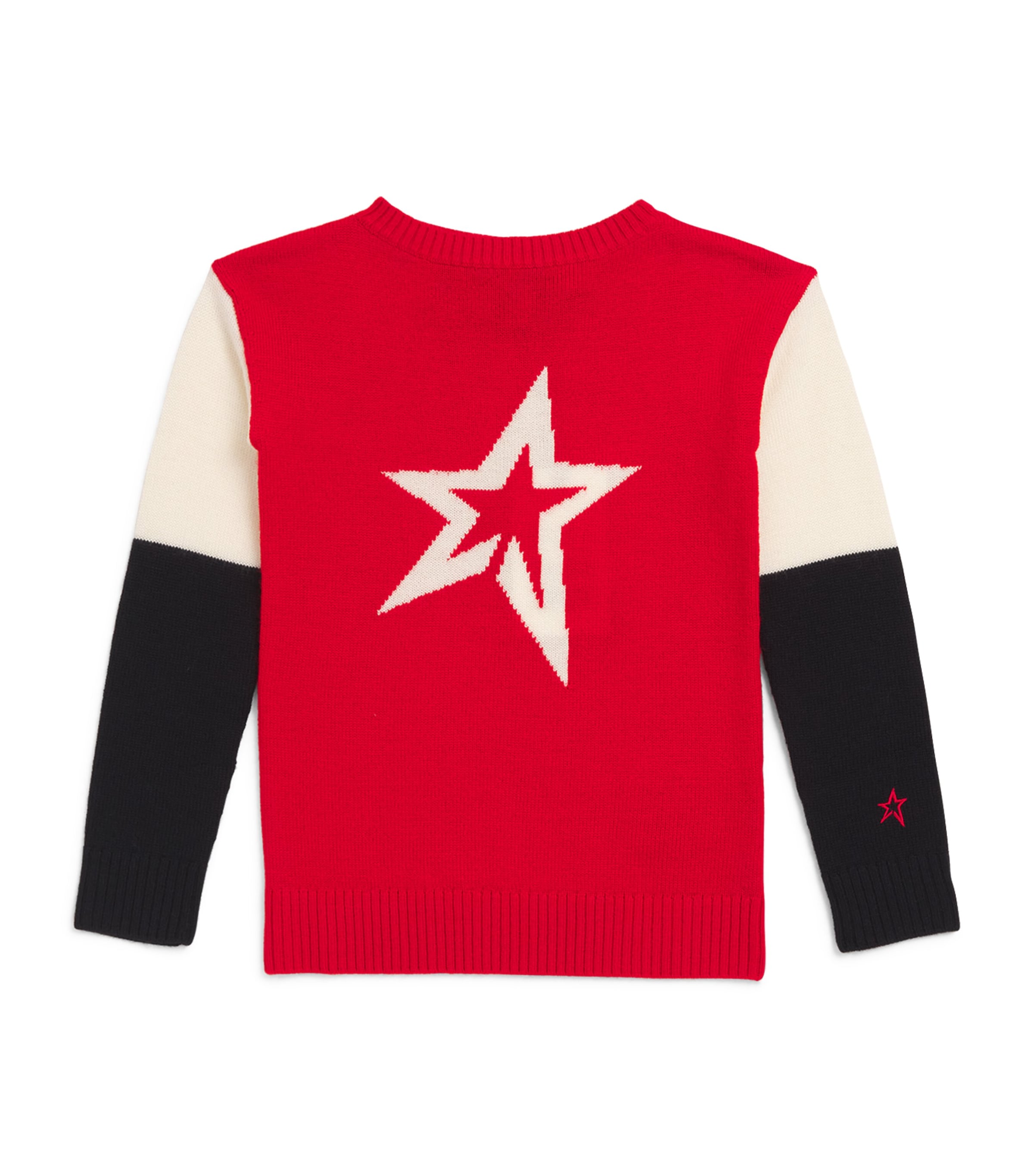 PERFECT MOMENT WOOL STAR INTARSIA SWEATER 