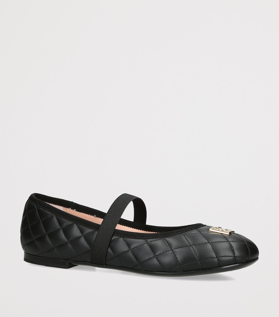 Dolce&Gabbana Kids Quilted Ballet Flats Black Image 2