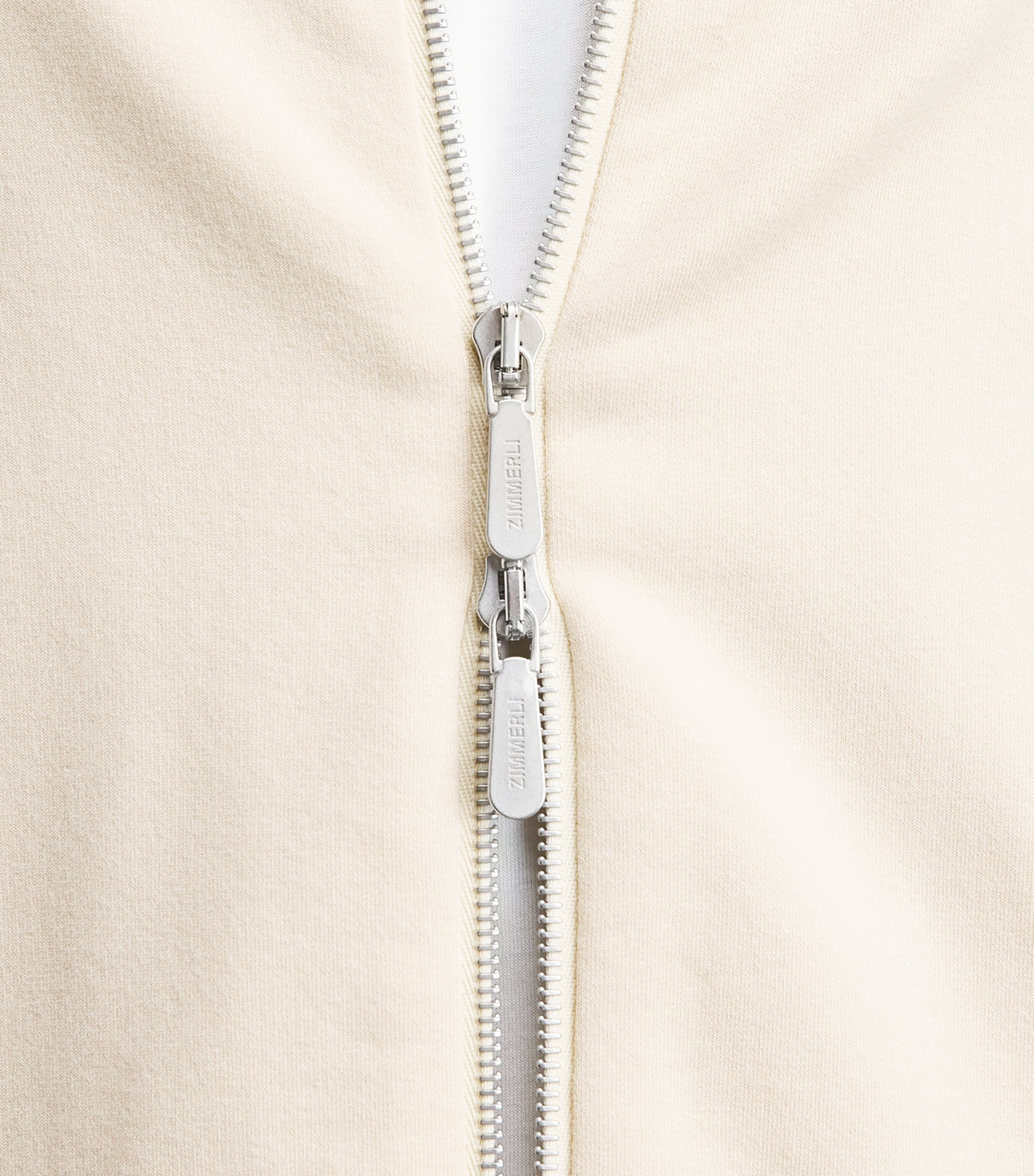 Zimmerli Mens Winter Lounge Zip-Up Jacket Beige Image 3