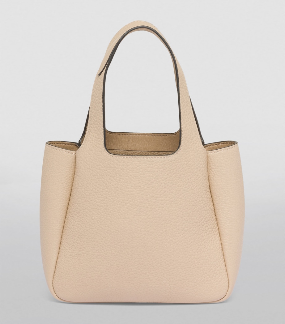 Mini Leather Bucket Bag F02YP Image 4