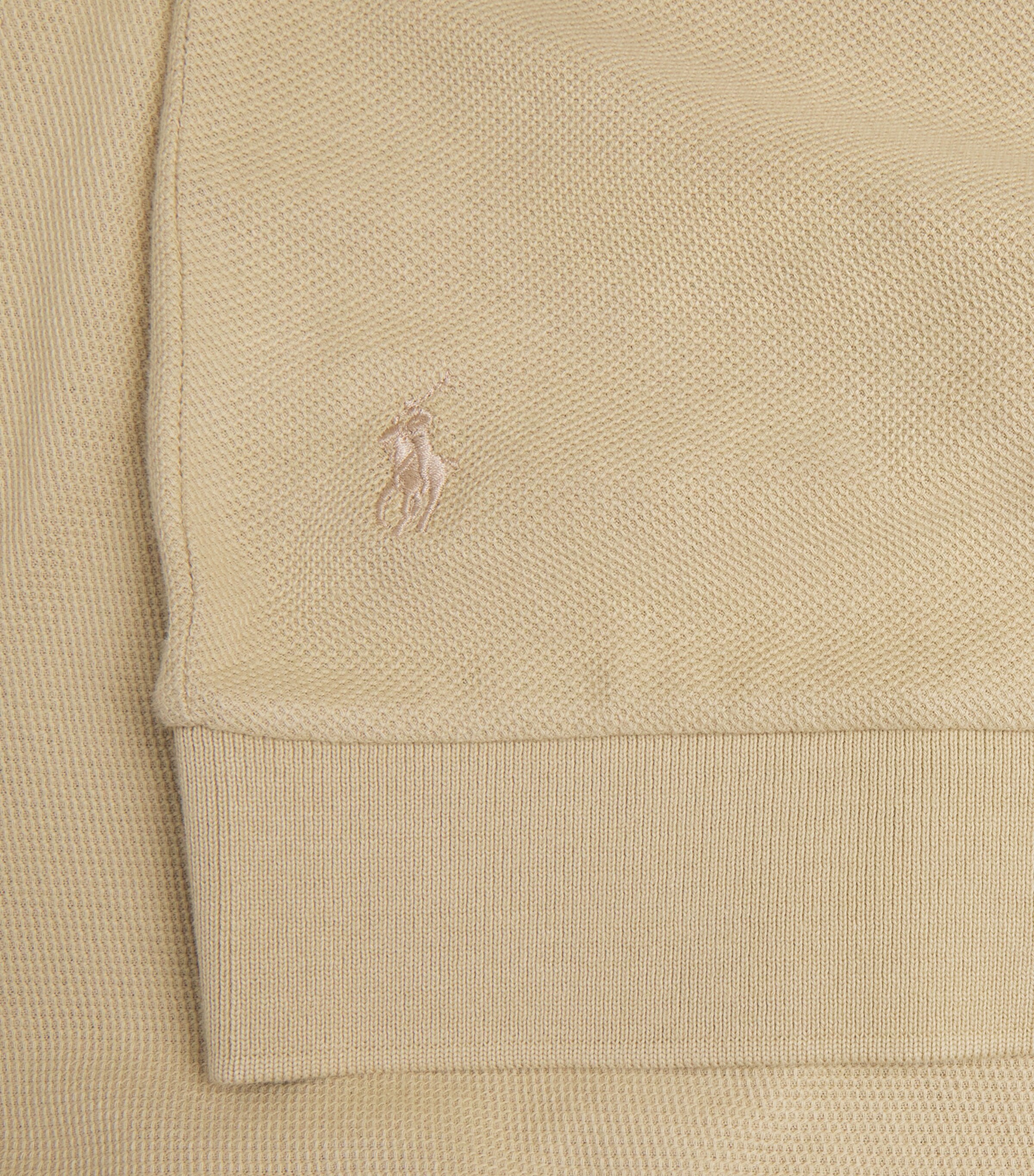 Polo Ralph Lauren Mens Cotton Honeycomb Polo Shirt Coastal Beige Image 6