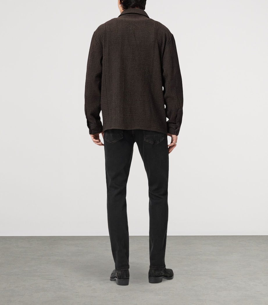 AllSaints Mens Sid Skinny Jeans Overdyed Brown Image 8