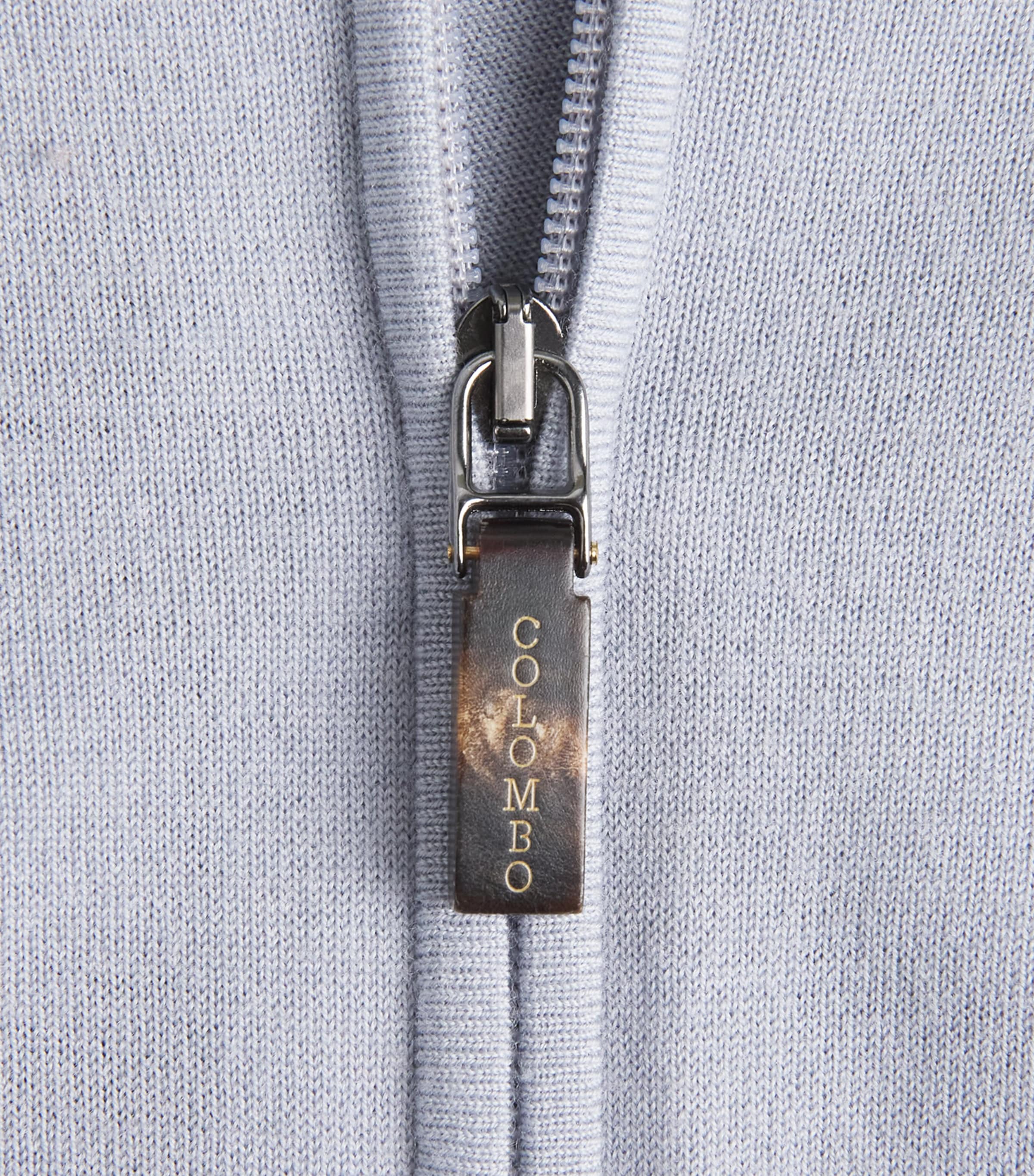 Kid Wool Quarter-Zip Sweater 40232 LIGHT BLUE Image 5