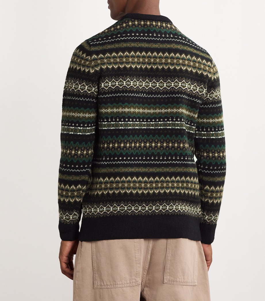 Wool Fair Isle Sweater BLACK MARL Image 4