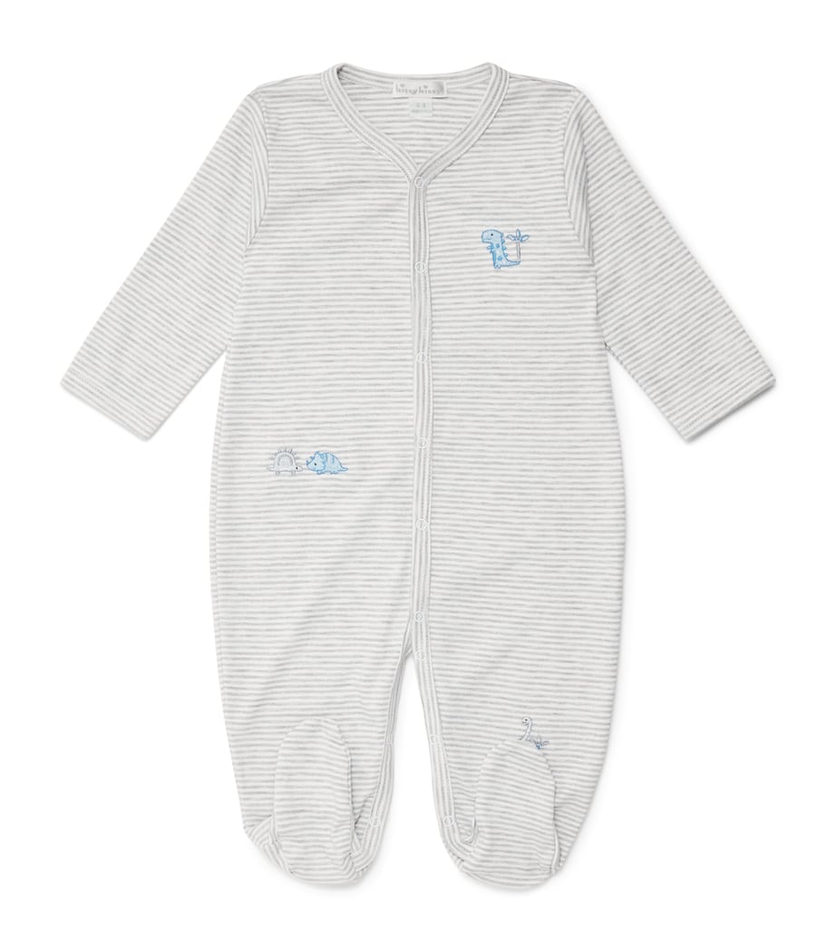 Kissy Kissy Pima Cotton Dinosaur Territory All-In-One (0-9 Months) Grey Image 1