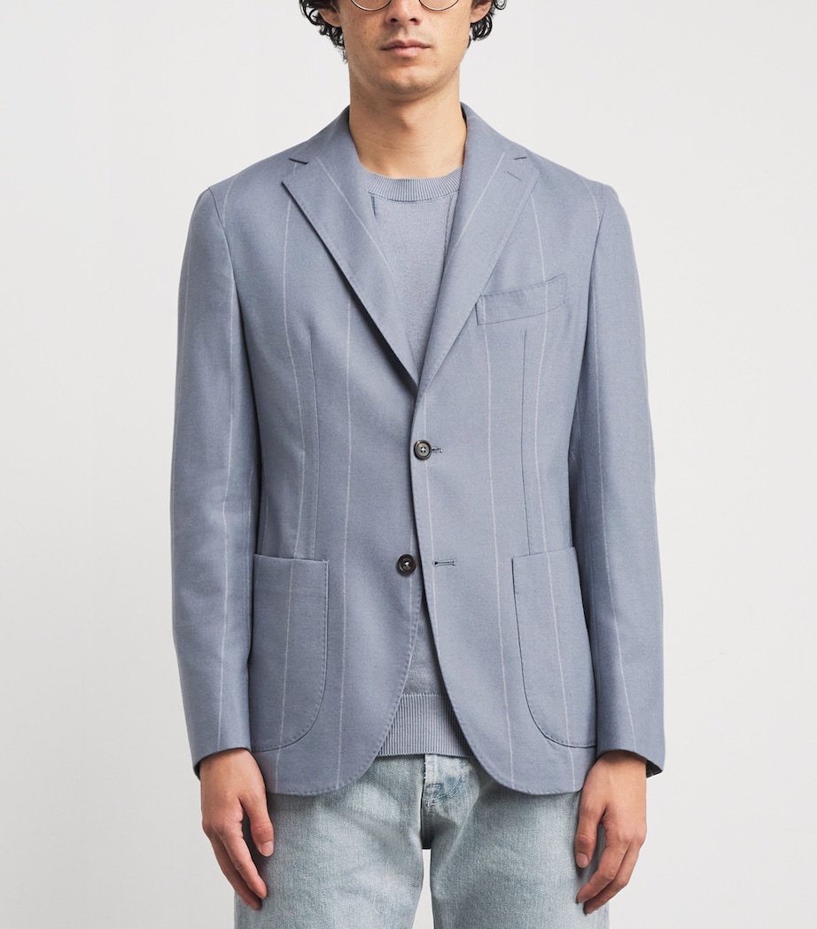Wool-Silk-Cashmere Stripe Blazer ZUCCHERO Image 3