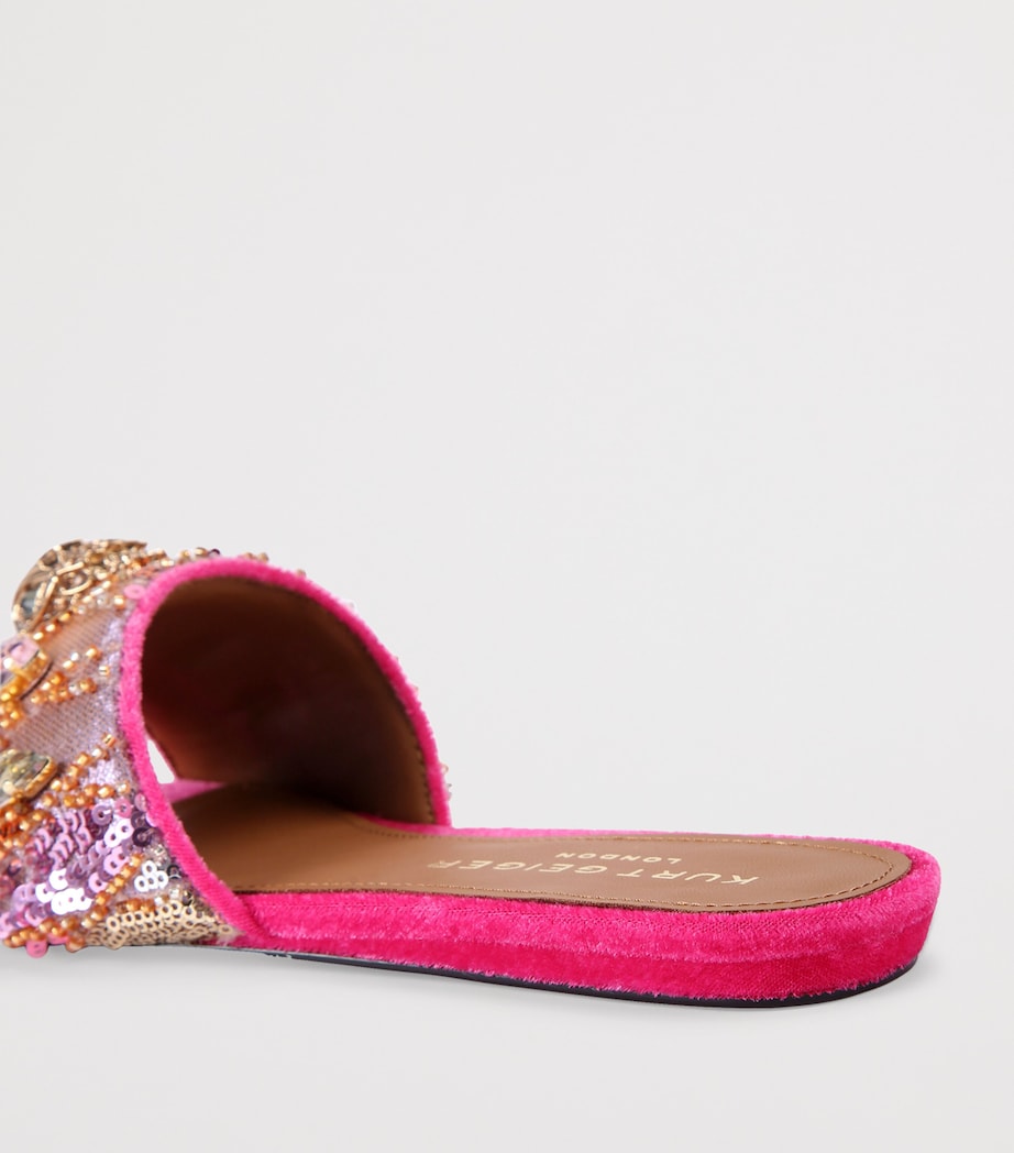 Sequin Kensington Flat Sandals PINK COMB Image 2