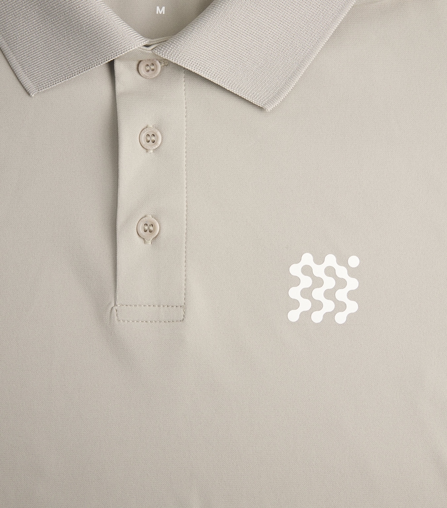 Manors Mens Seawool Logo Polo Shirt Dune Image 6