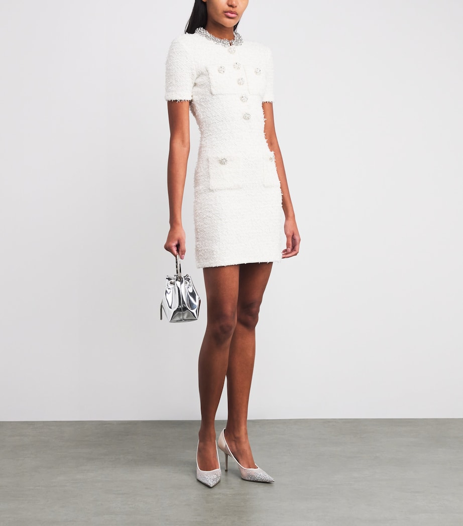 Textured-Knit Mini Dress CREAM Image 2