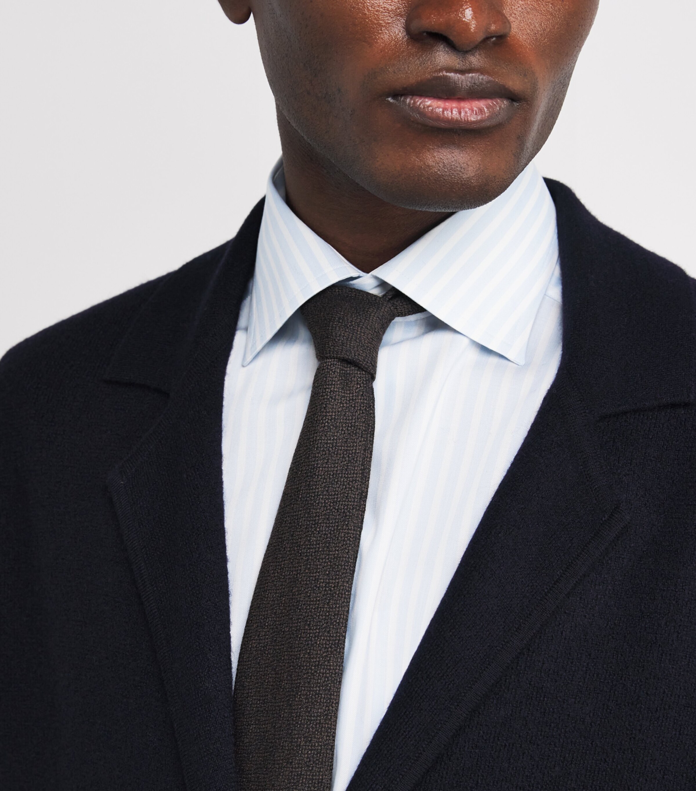 Cotton Twill Stripe Slim Shirt 22LIGHT BLUE Image 6