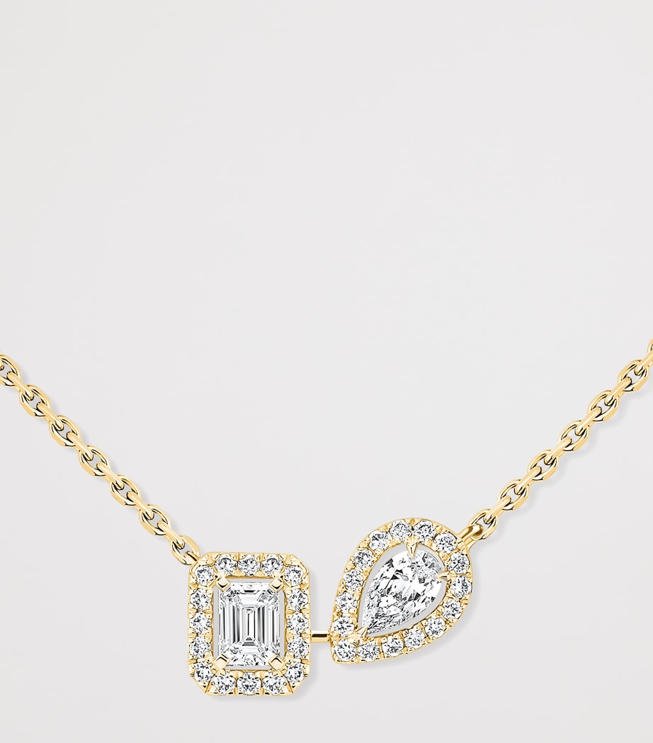 Messika My Twin Yellow Gold and Diamond Necklace Yellow Gold Image 3