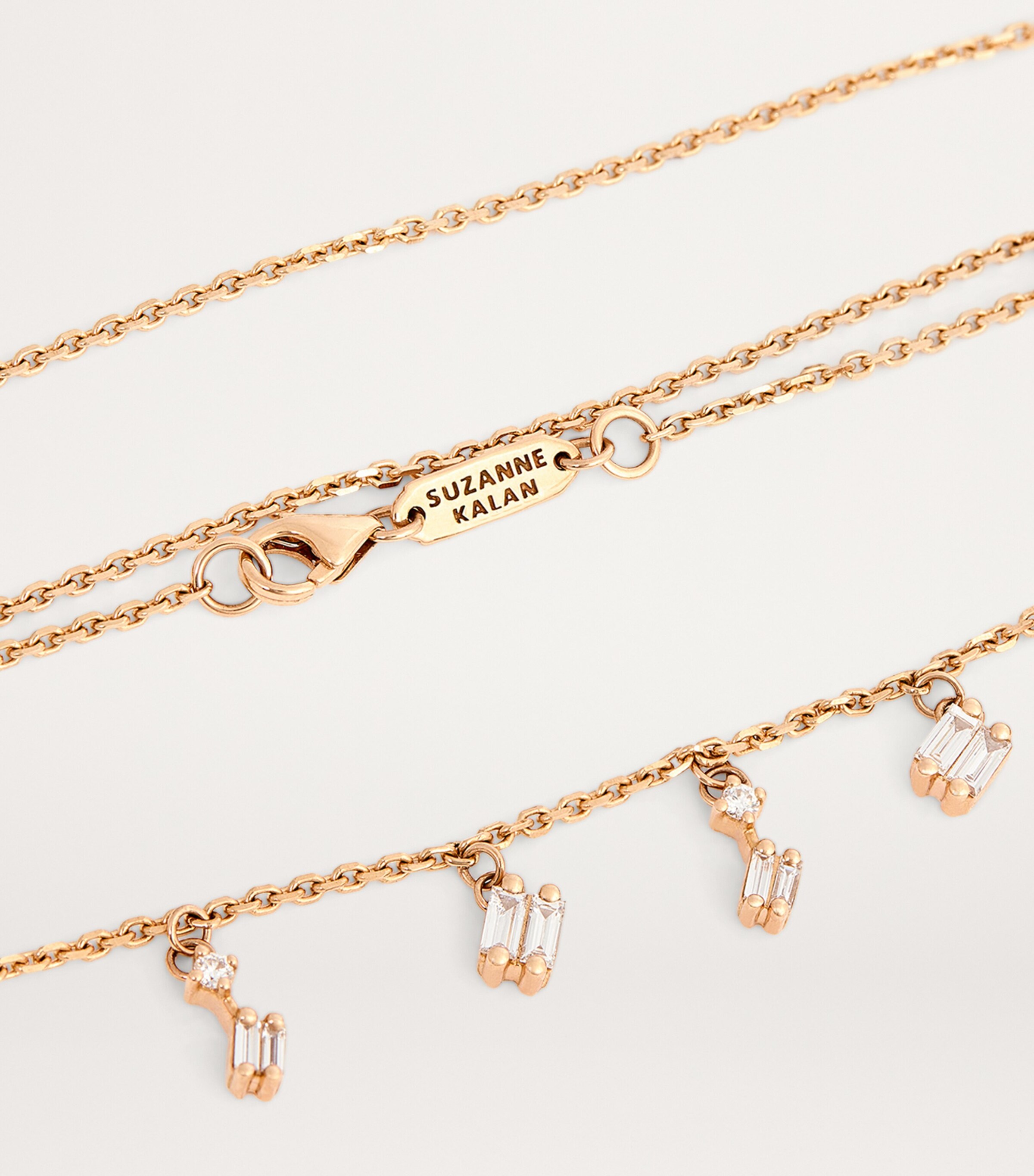 Rose Gold and Diamond Classic Fireworks Cascade Necklace 18K RG/WD Image 5