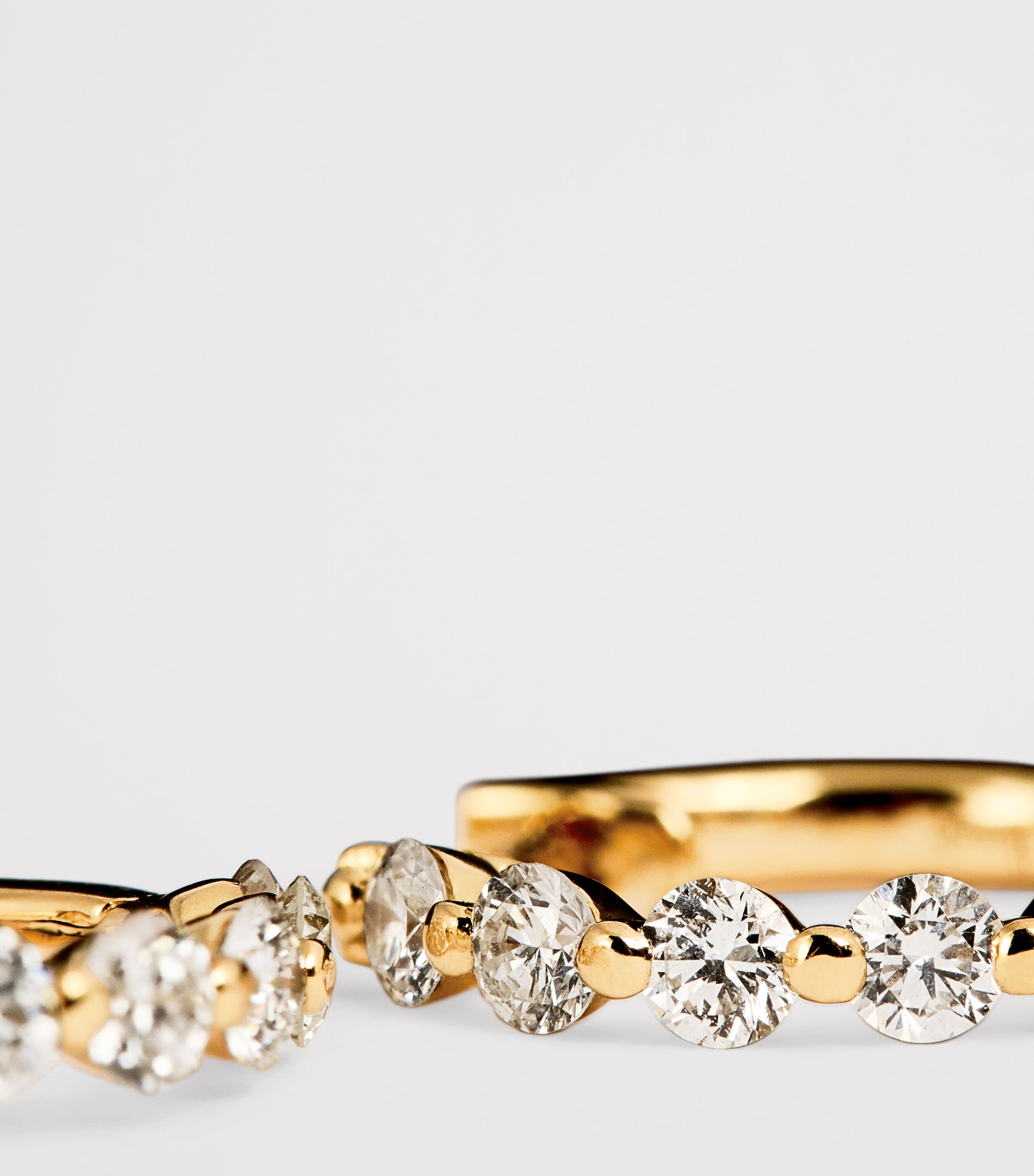 Yellow Gold and Diamond Hoop Earrings (0.50ctw) YELLOW GOLD Image 5