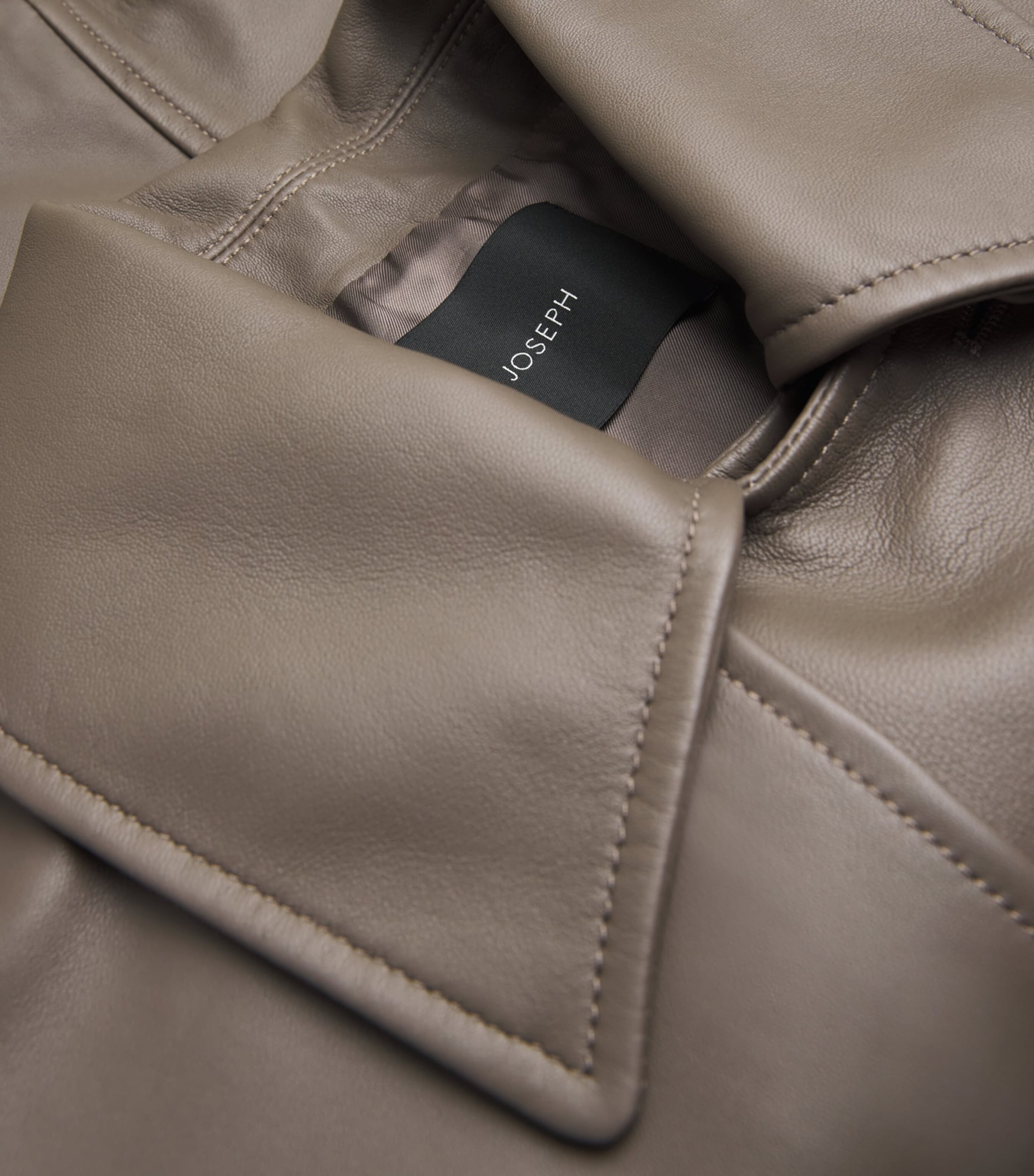 Blaise Leather Jacket MUSHROOM Image 5