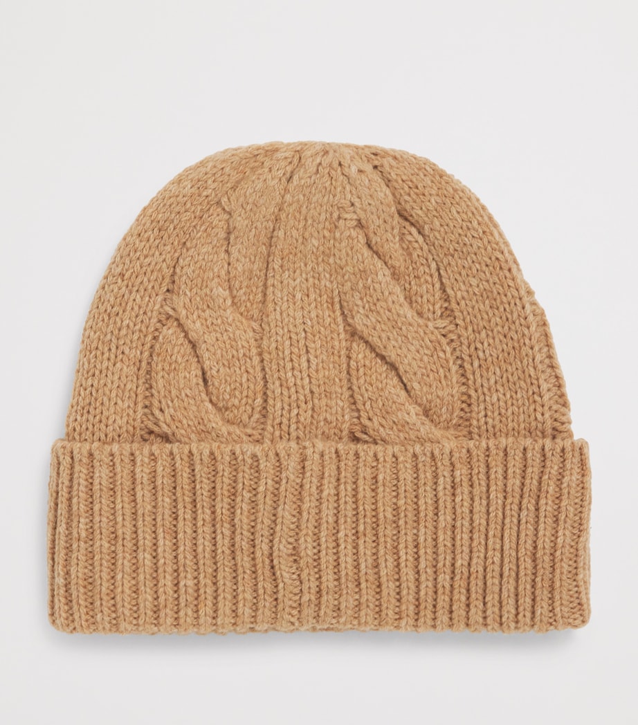 Wool-Blend Polo Bear Beanie CLASSIC CAMEL Image 2