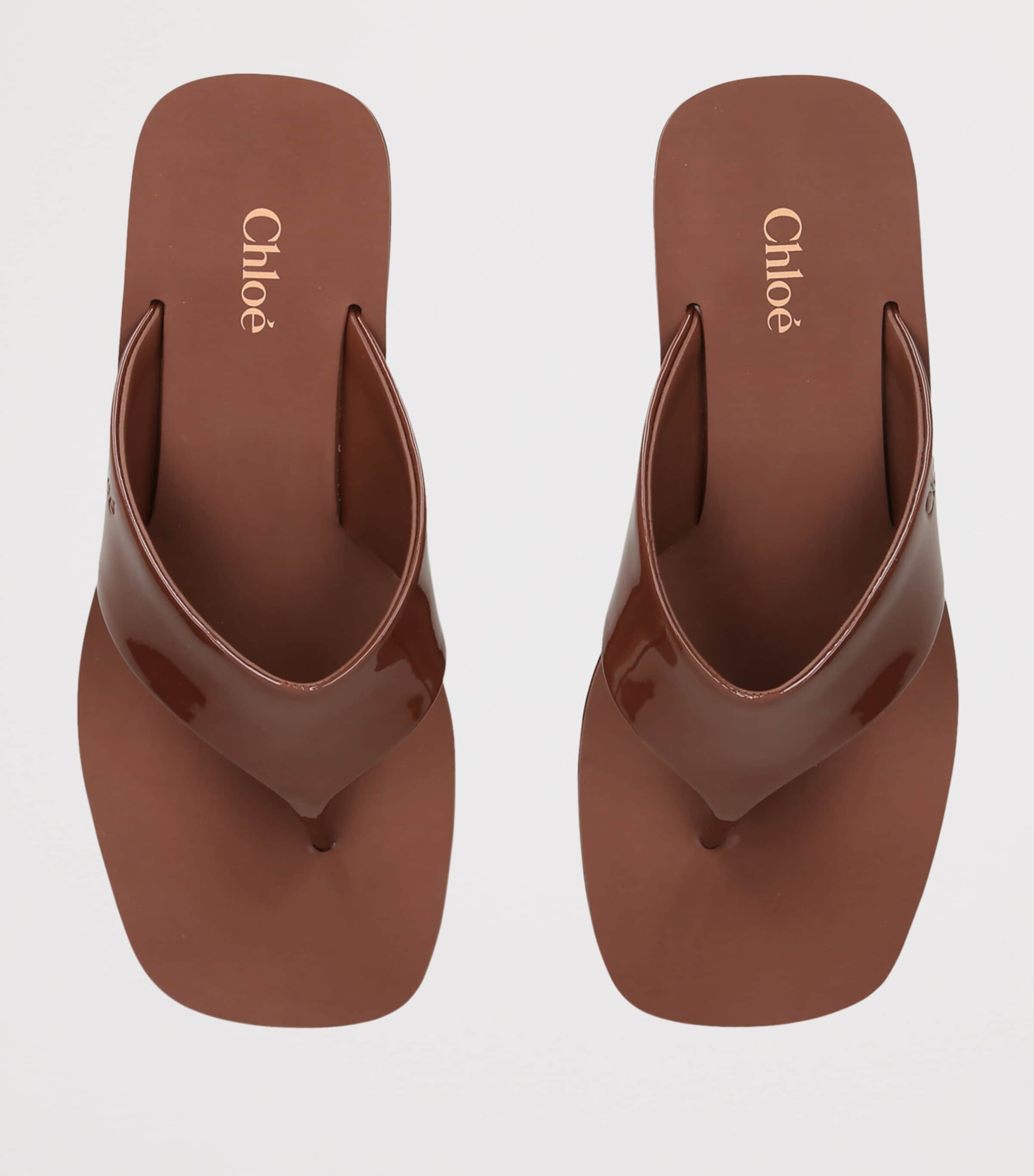 Chloé Swimming Cool Thong Sandals 60 Brown Image 3