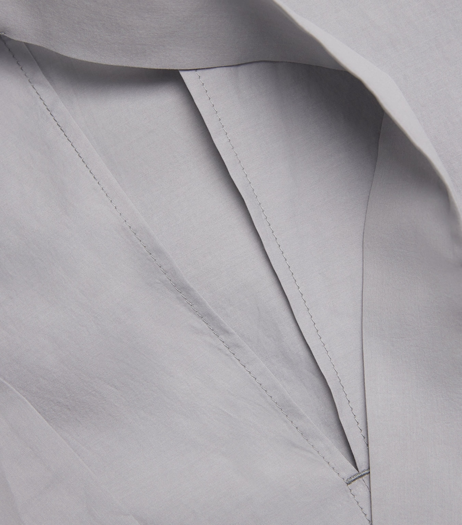 Cotton Poplin Ascot Blouse BG219 MIST Image 5