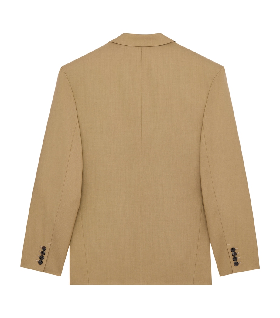 Saint Laurent Mens Wool-Mohair Single-Breasted Blazer Image 2