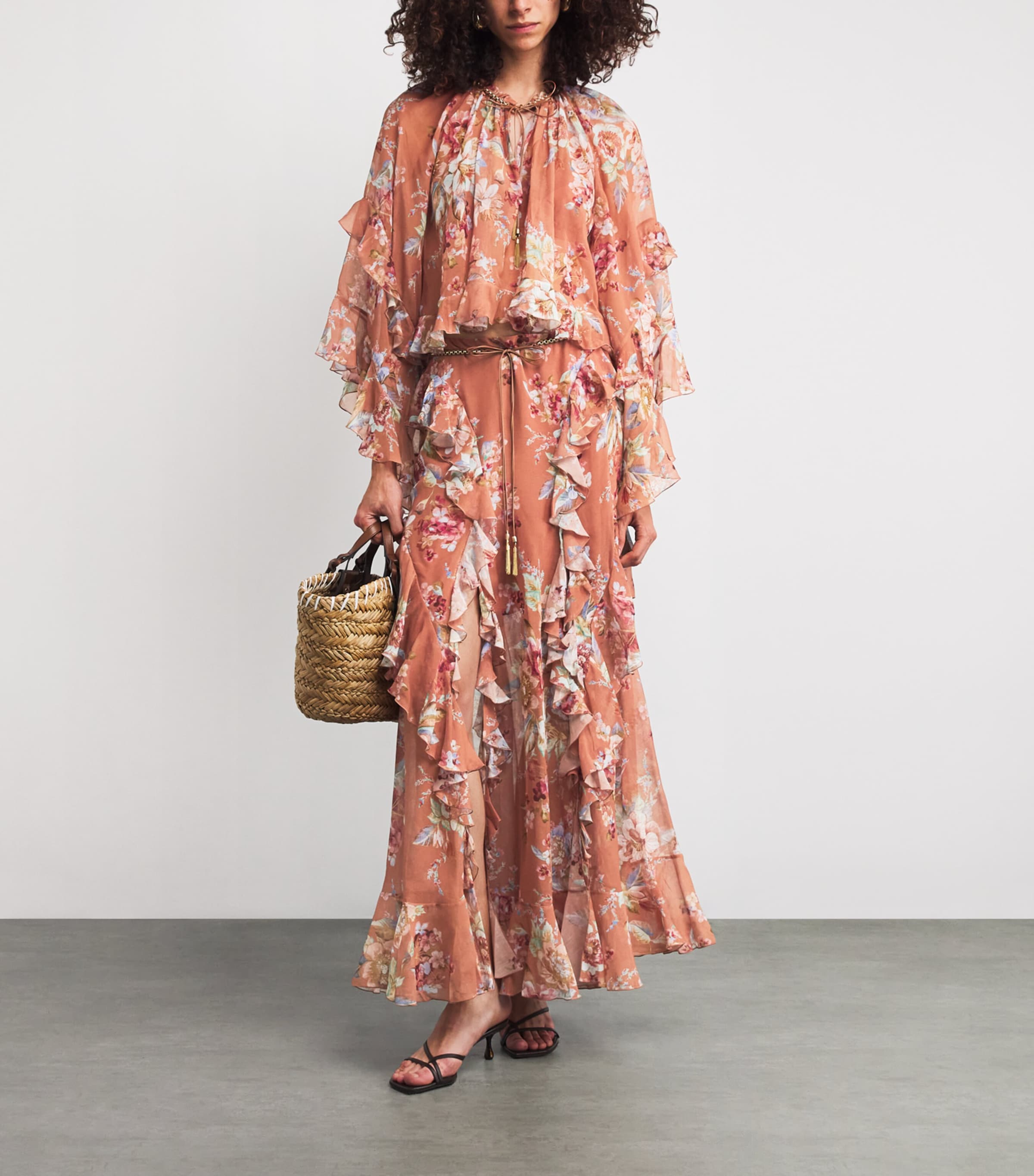 Cotton-Silk Floral Awaken Blouse CINNAMON FLORALCNFL Image 2