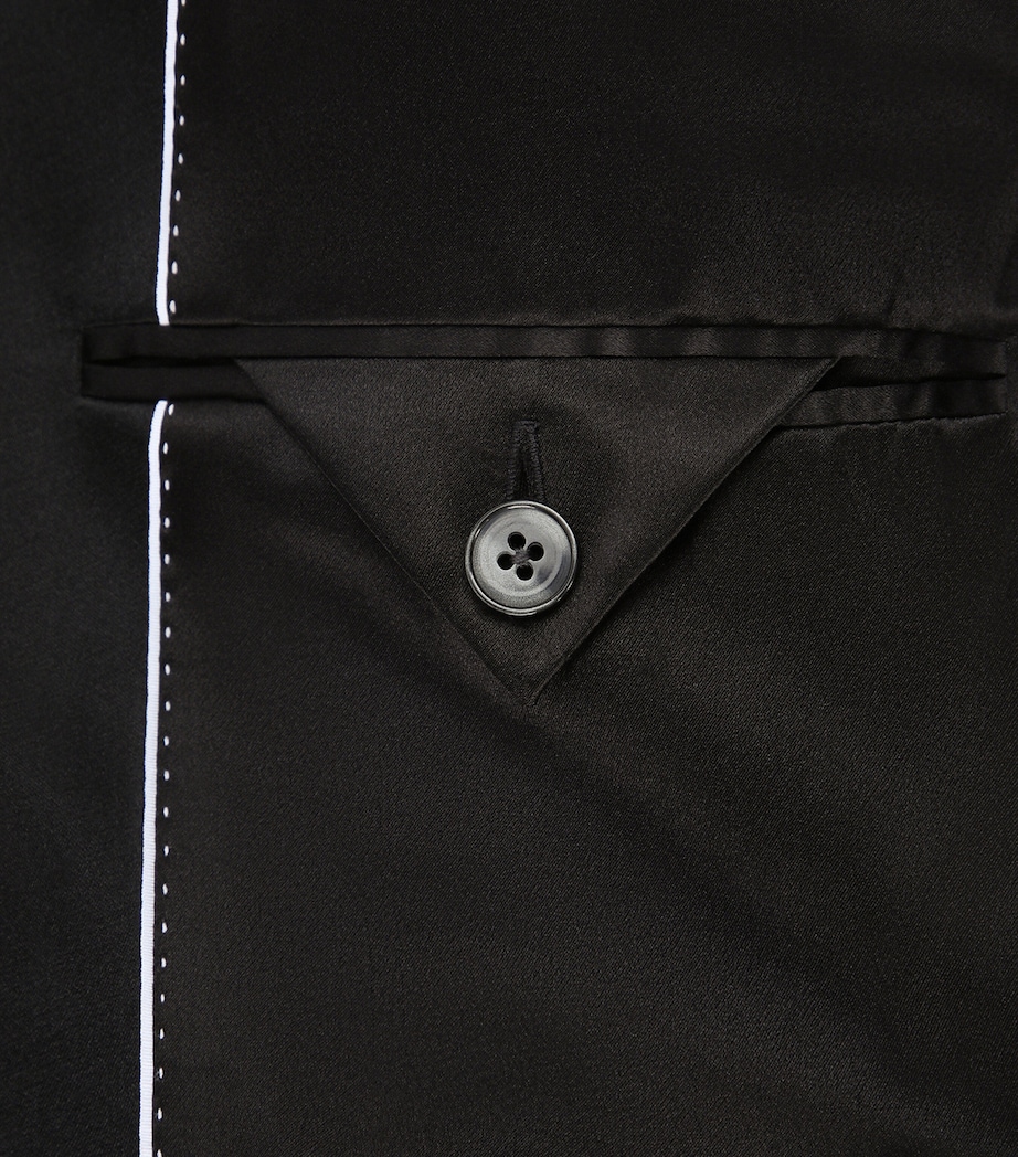 Cropped Blazer N0000-BLACK Image 8