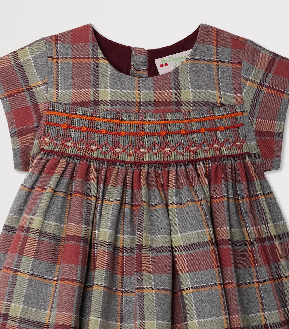Cotton Tartan Dress (6-18 Months) CA BORDEAUX Image 3