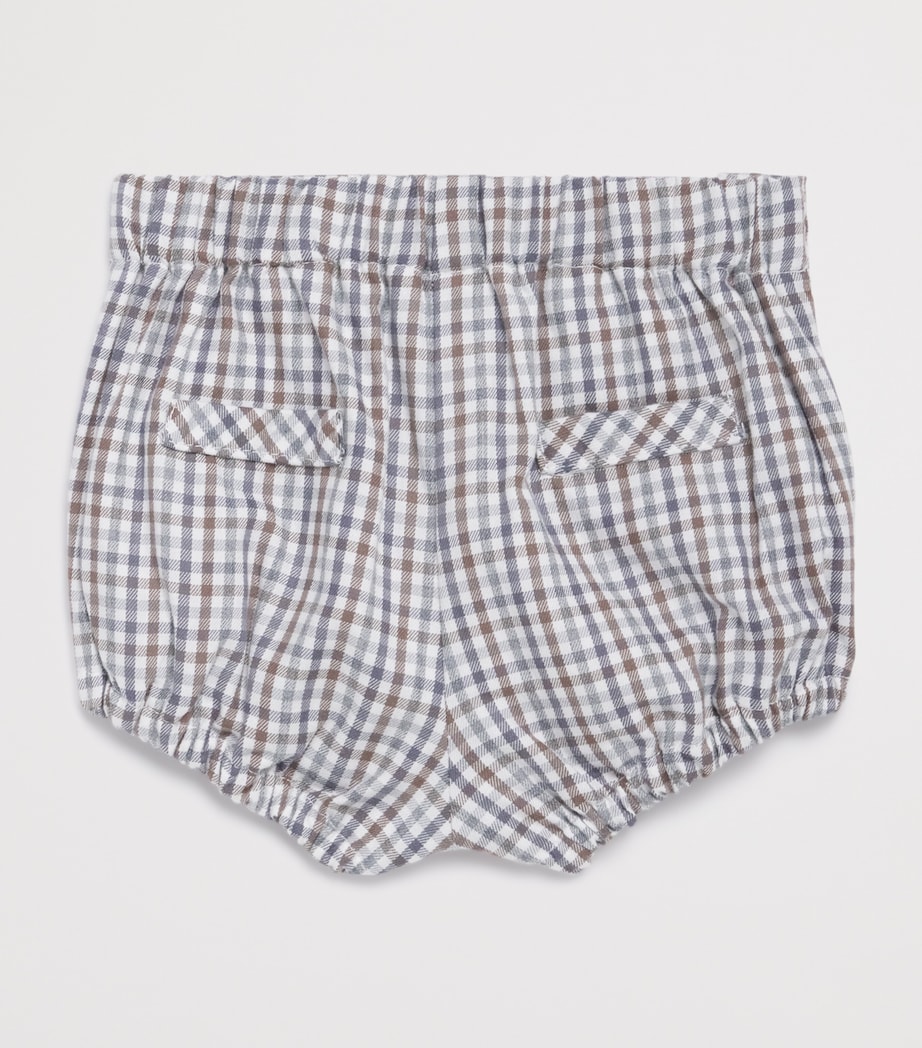 Cotton-Blend Check Print Bloomers (3-12 Months) CAMEL Image 2