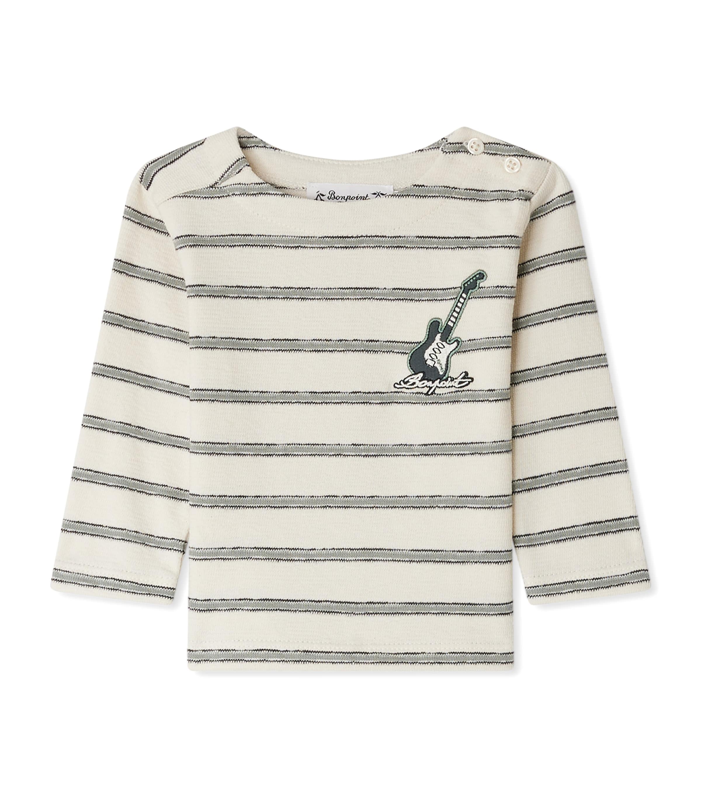 Cotton Guitar Long-Sleeve T-Shirt (6-18 Months) VERT DE GRIS Image 1